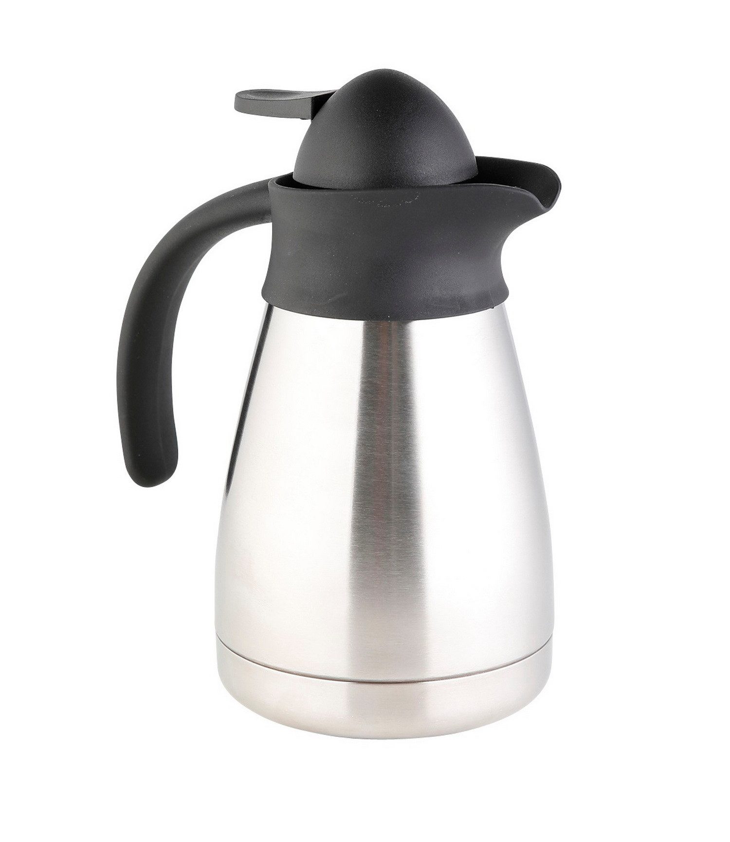 axentia Isolierkanne Thermokanne Thermoskanne Isolierflasche Thermoflasche mit Griff, 0,5 l, (Thermo-Kanne mit Deckel), doppelwandige Edelstahl-Isolierung