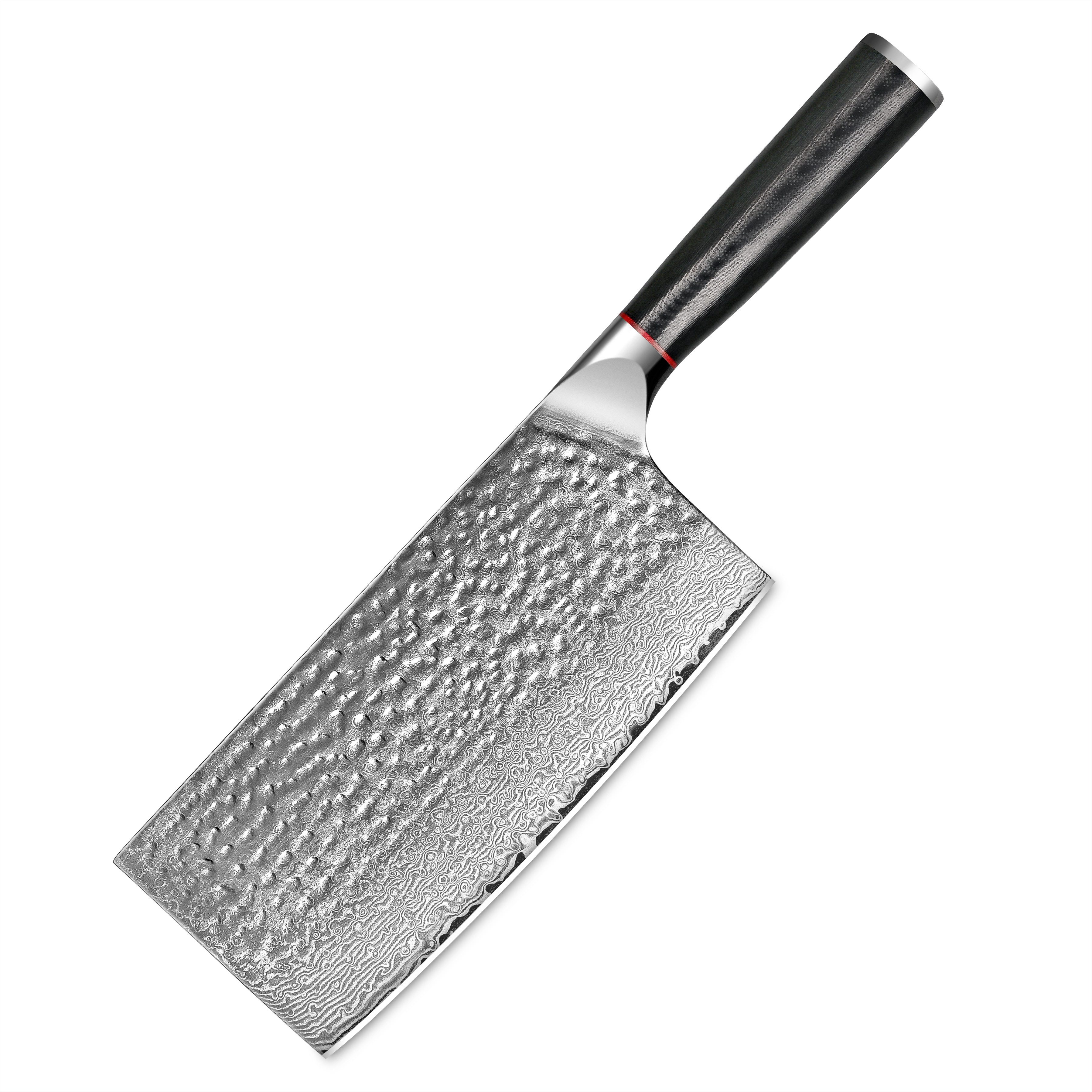KingLux Damastmesser 7 Zoll Hackmesser VG10 Damaststahl Nakirimesser Küchenmesser