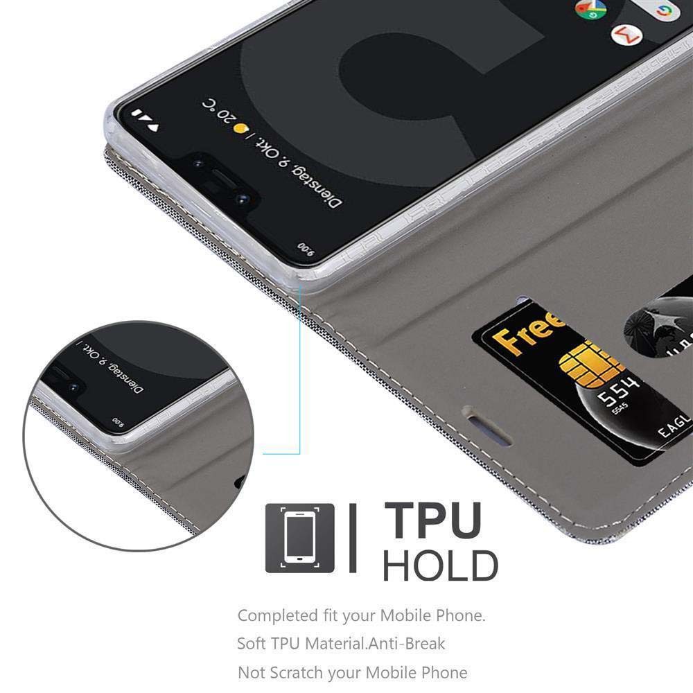Cadorabo Handyhülle für Google PIXEL 3 Hülle Google PIXEL 3, Klappbare Handy Schutzhülle - Hülle - mit Standfunktion und Kartenfach