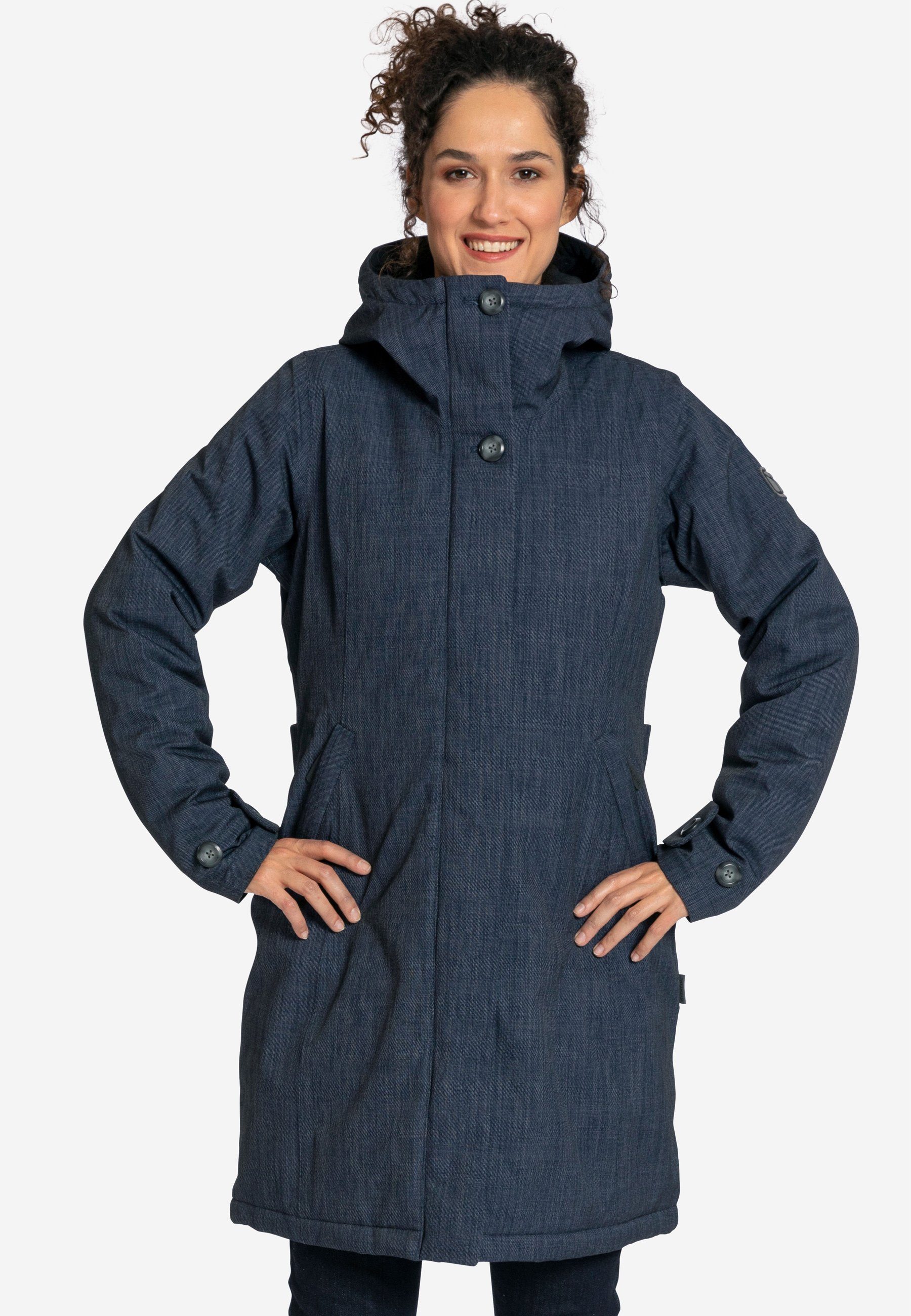 Elkline Winterjacke Grace verstellbare Taillenweite gefütterte Kapuze warm