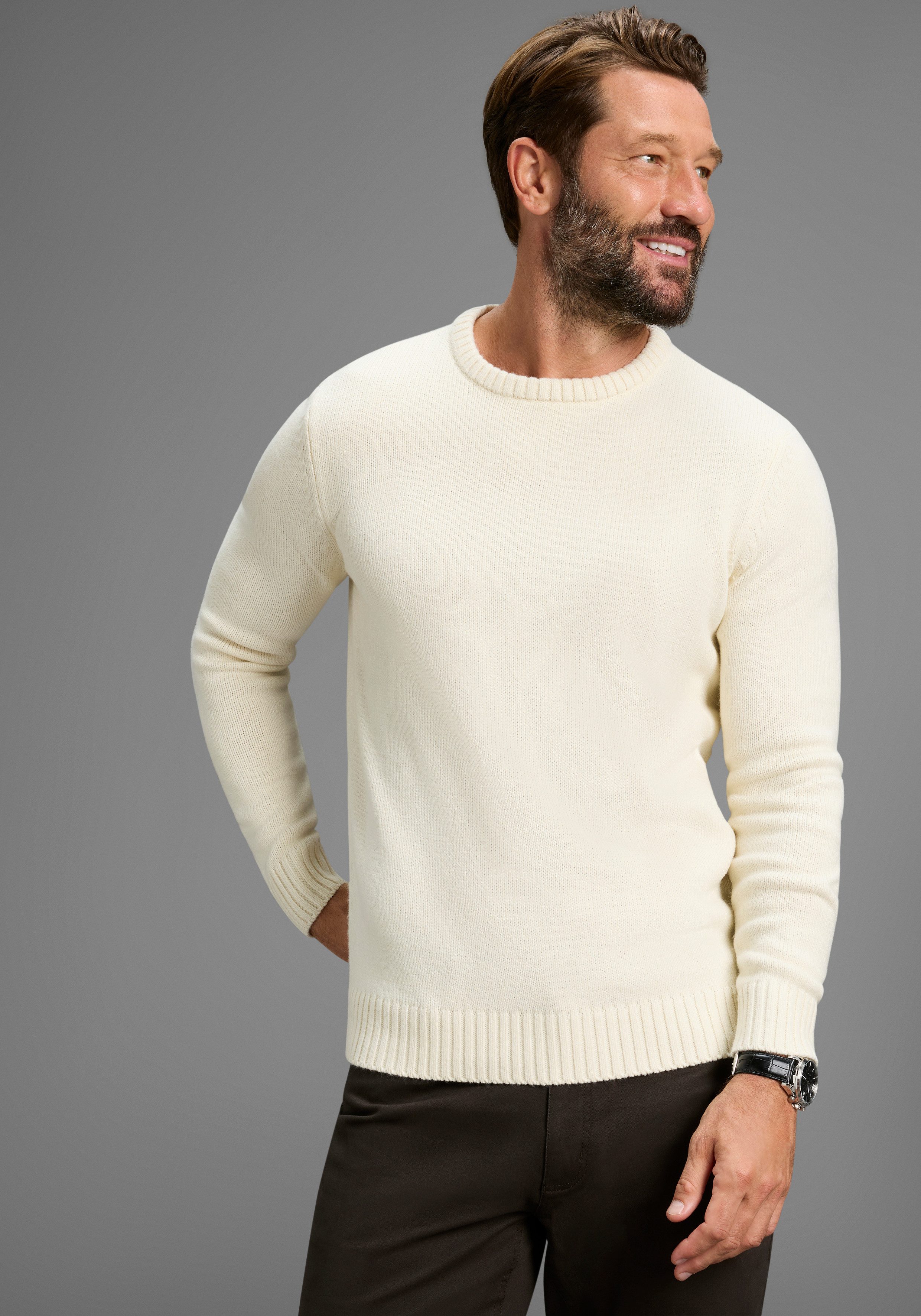 Man's World Rundhalspullover Neue Kollektion! in günstig online kaufen