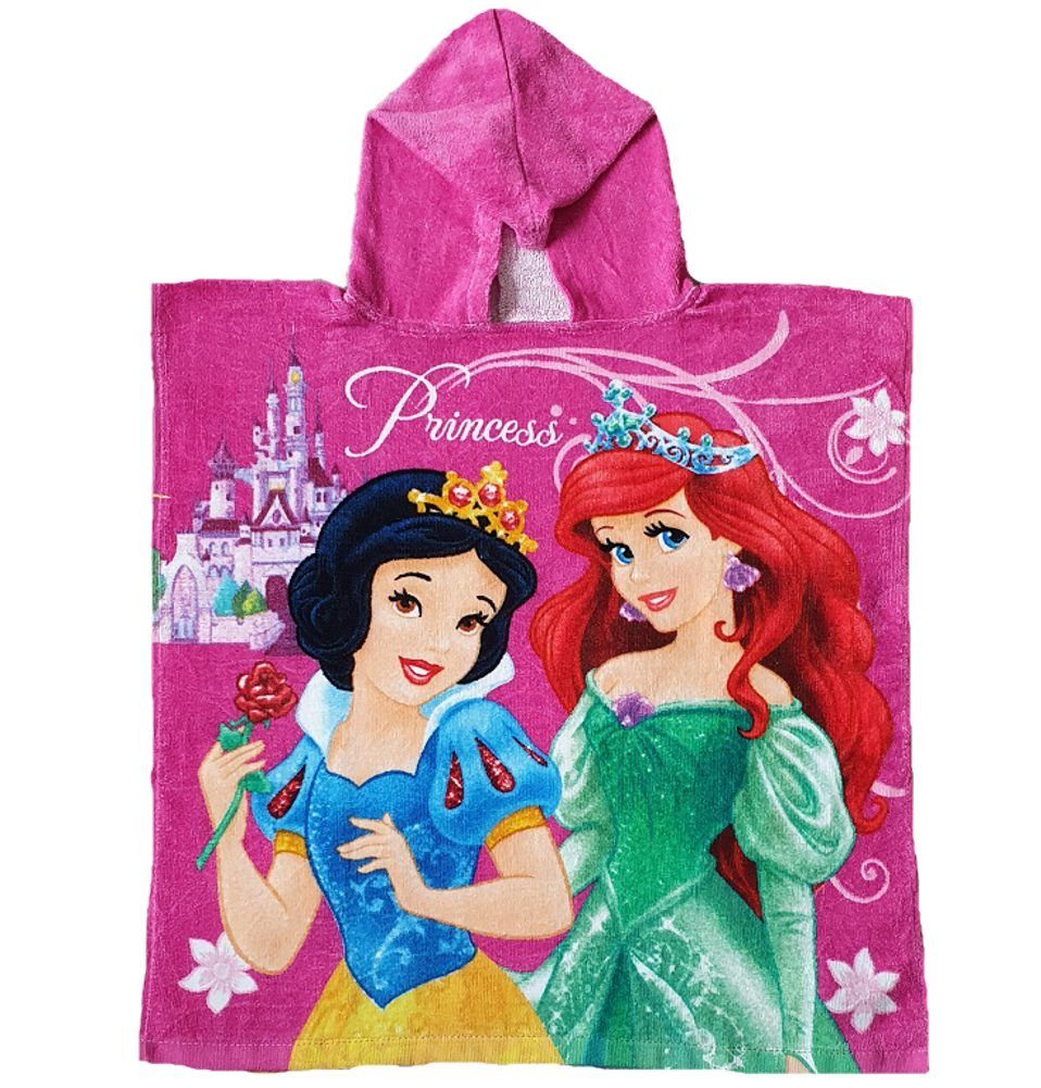 Disney Princess Badeponcho Disney Princess Poncho Handtuch mit Kapuze Mädchenponcho, Kapuze, schnell trocknend | Badeponchos
