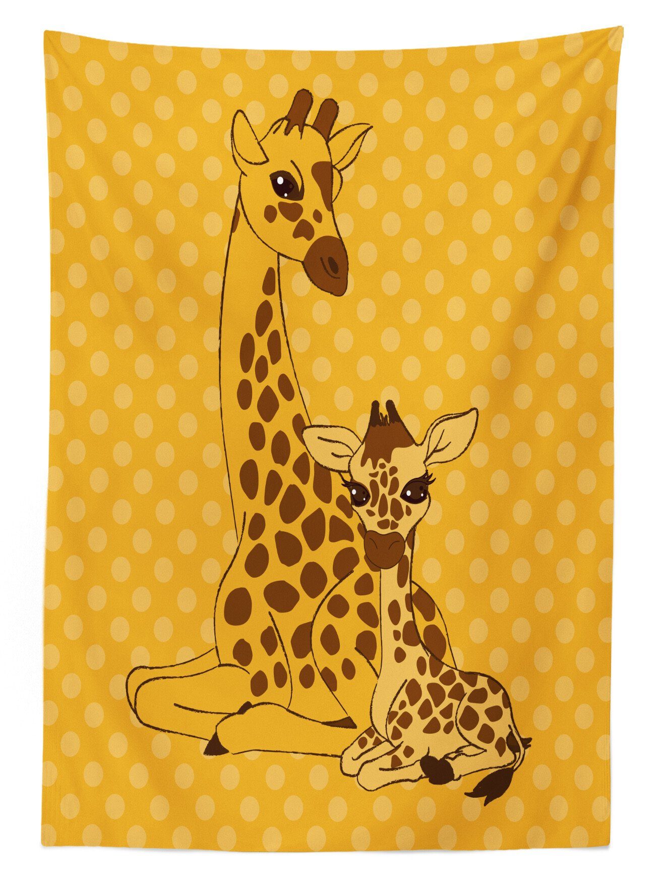 Abakuhaus Tischdecke Farbfest Waschbar Familie Für Baby Giraffe Bereich den geeignet Kunst Außen Farben, Klare und Mutter