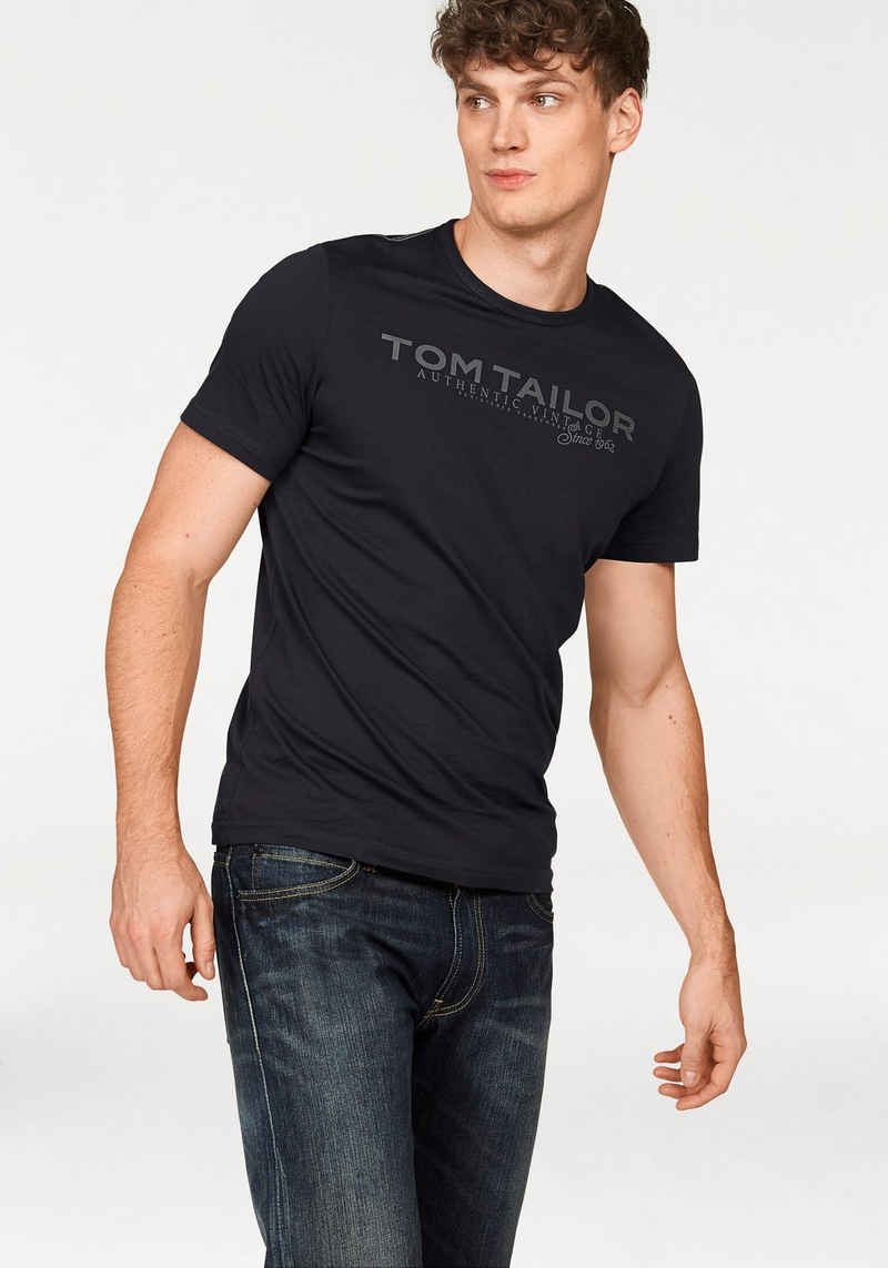 TOM TAILOR Rundhalsshirt mit Logoprint