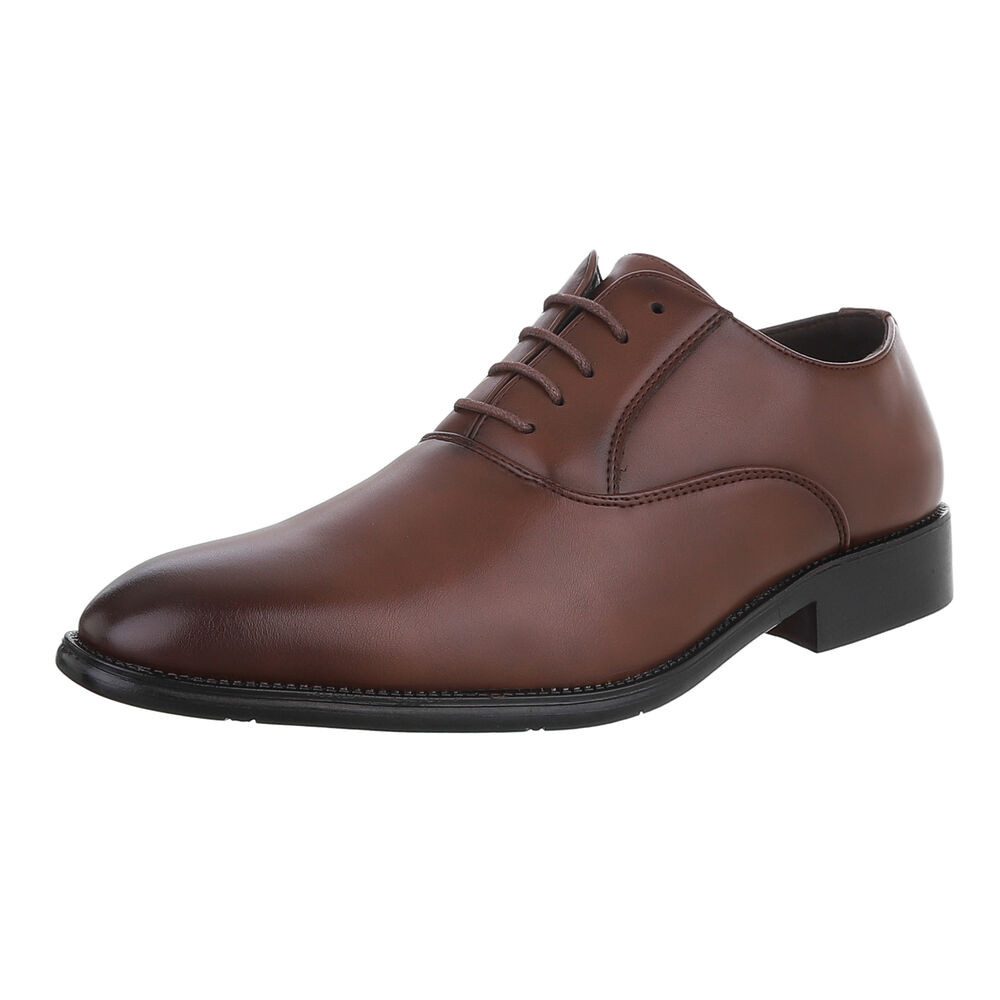 Coolwalk Elegante Business-Schuhe mit hohem Tragekomfort Schnürschuh (89229210) Blockabsatz Business-Schuhe in Braun