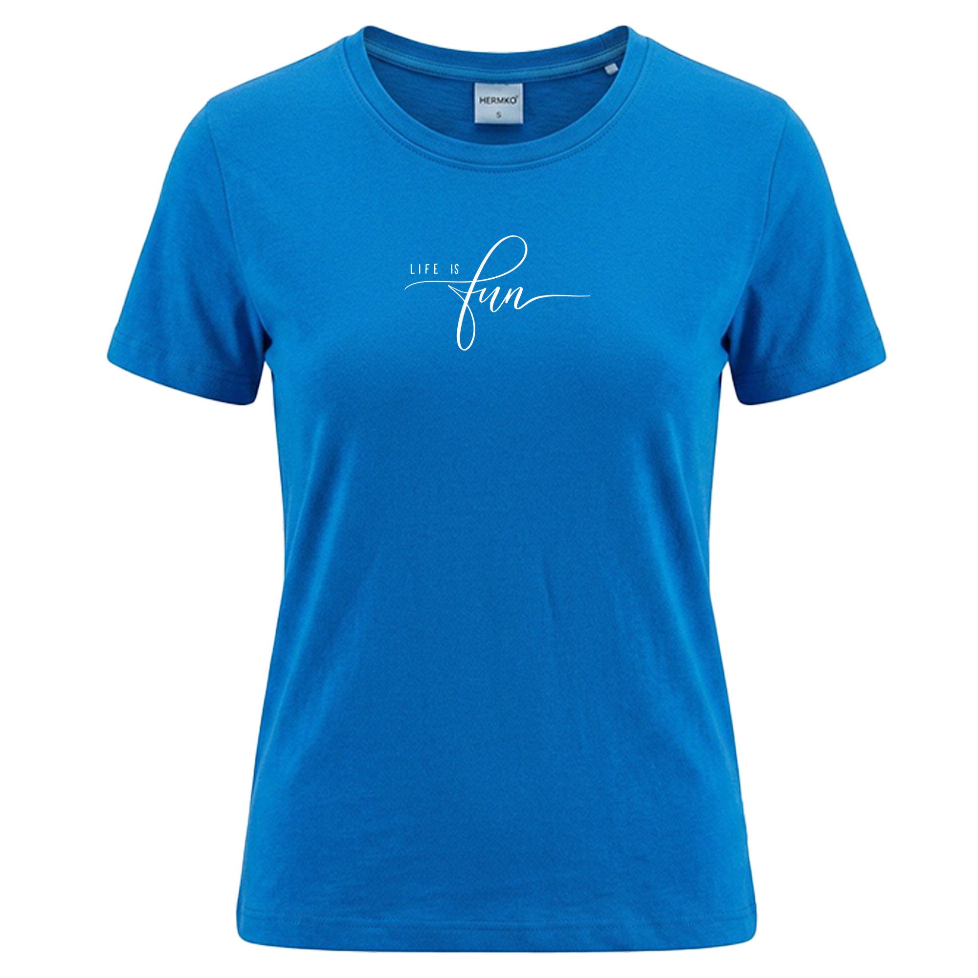 HERMKO Kurzarmshirt 701180055 T-Shirt 100% Bio-Baumwolle mit Druckmotiv hergestellt in EU