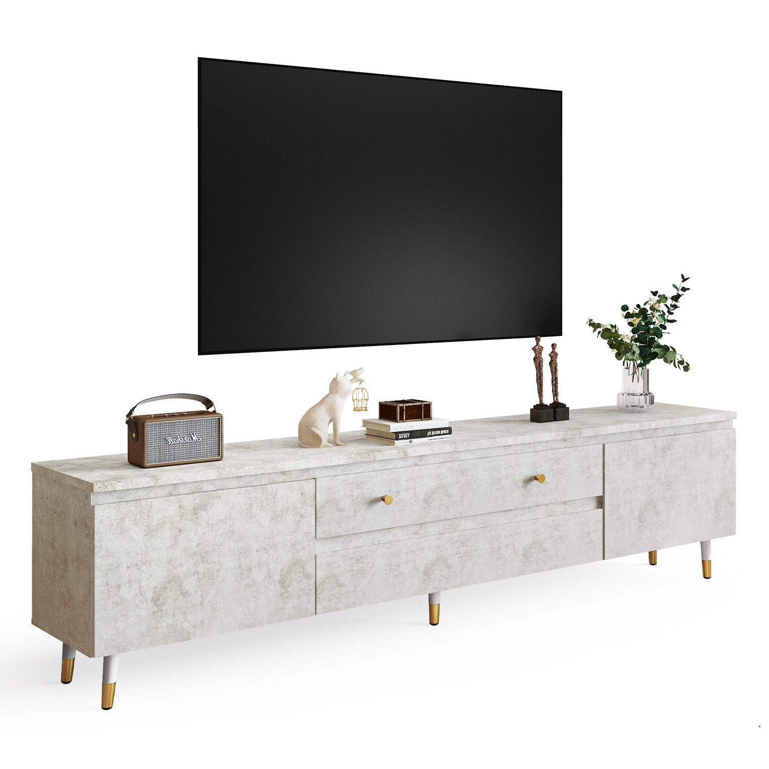 Lexzurn TV-Schrank TV-Schrank Hängender TV-Schrank,175cm,Lowboard,Fernsehsc günstig online kaufen