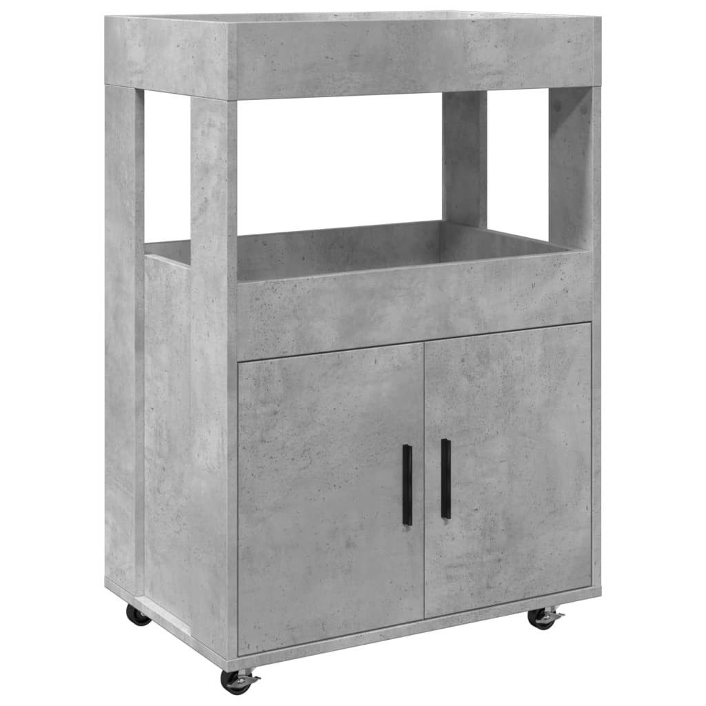 vidaXL Sideboard Barwagen Betongrau 60x39,5x89 cm günstig online kaufen