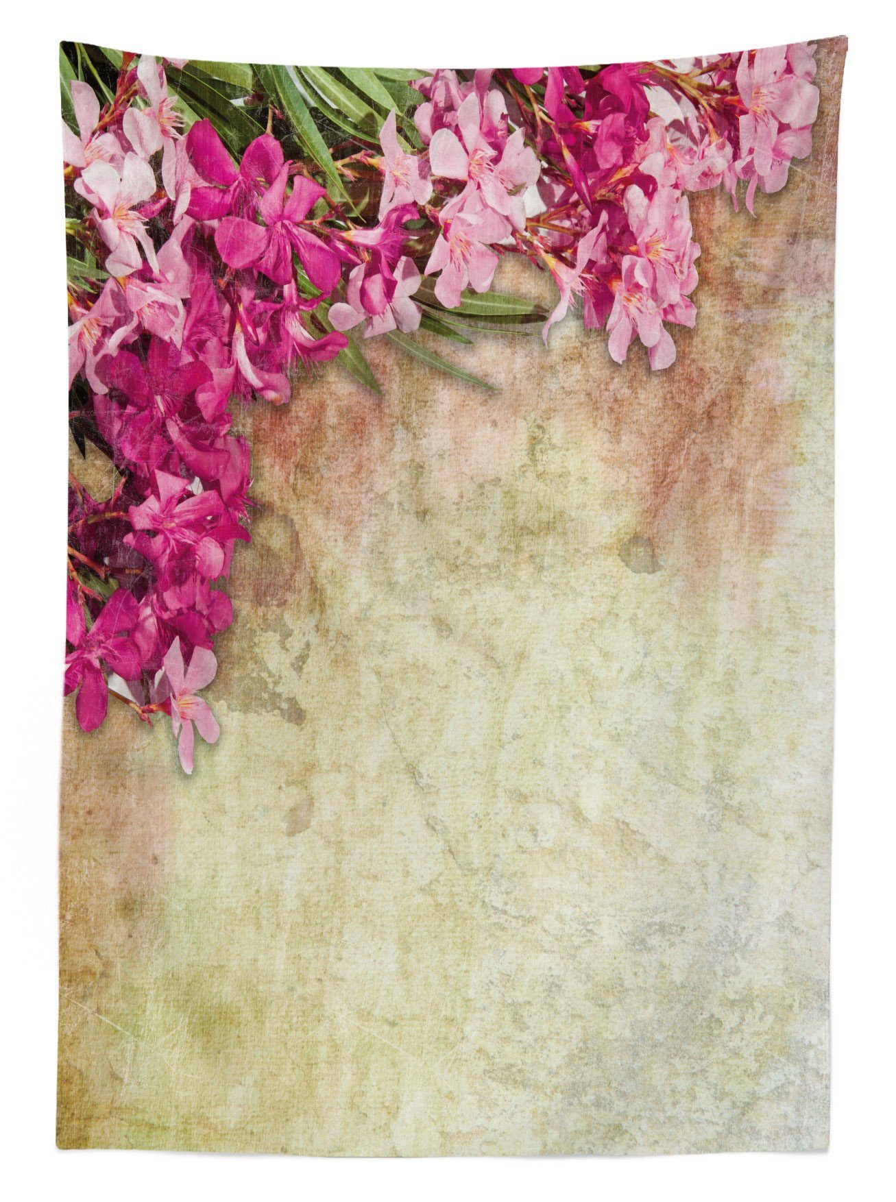 Abakuhaus Tischdecke Farbfest Waschbar Für den Vintage Klare Blumen geeignet Bereich Außen Retro Oleander Farben