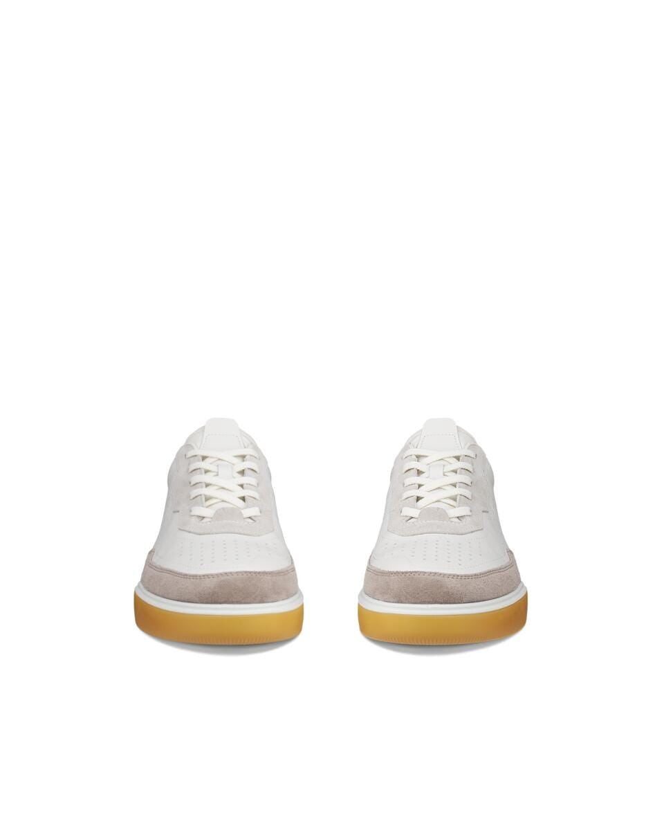 Ecco Street Court Lea (Premium Leder) weiss/grau/beige Herren Sneaker günstig online kaufen
