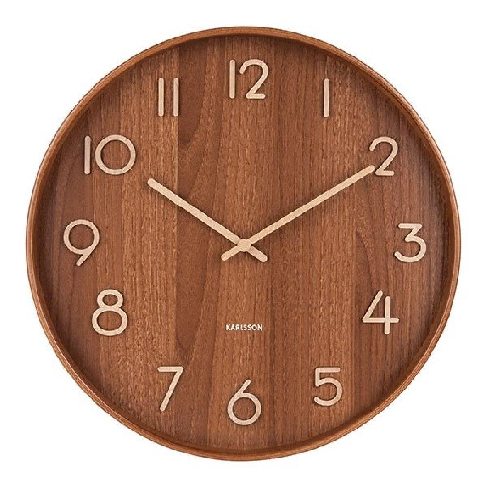 Karlsson Uhr Wanduhr Pure Dunkel (M)