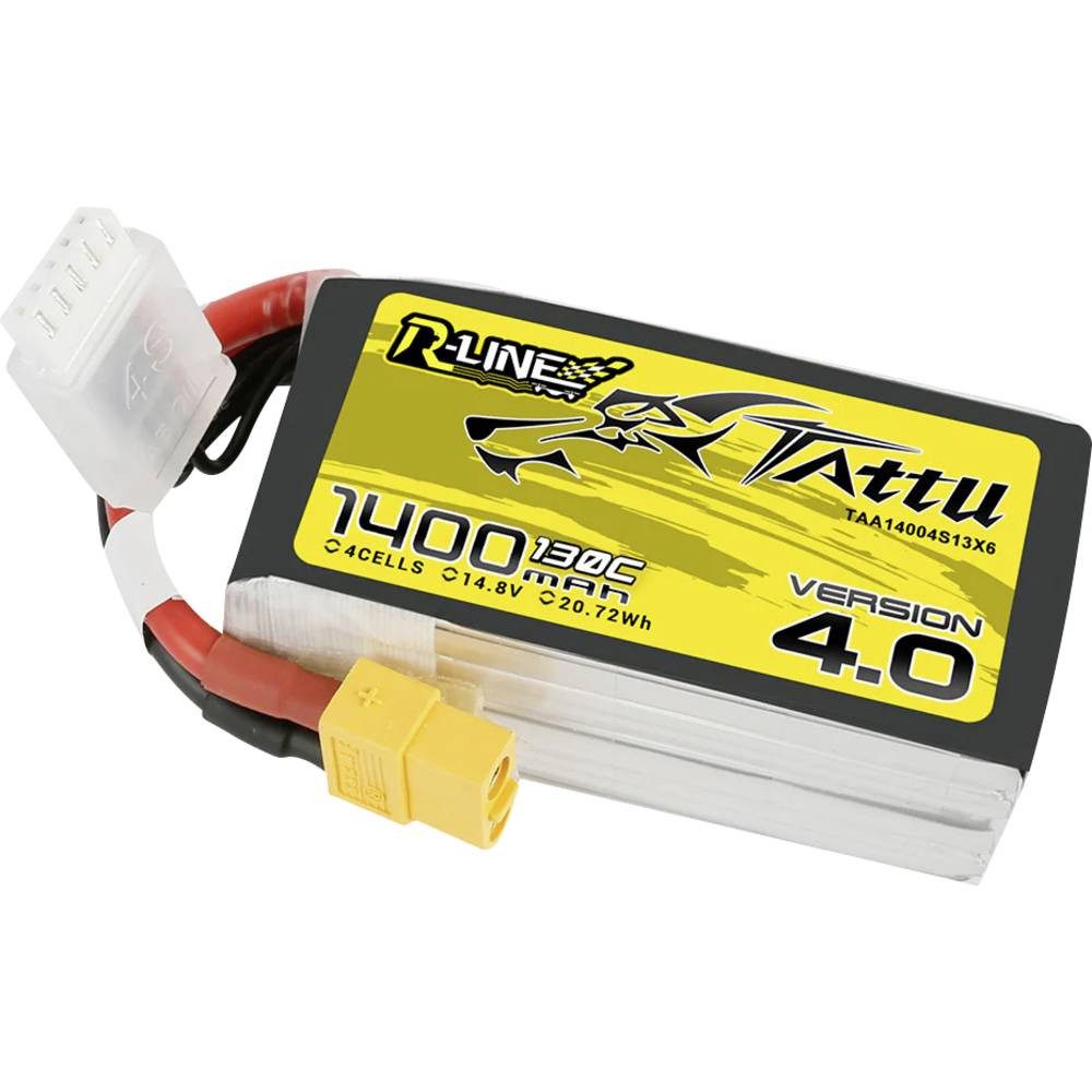 R-Line Version 4 1400mAh 14.8V 130C 4S1P Lipo Akku