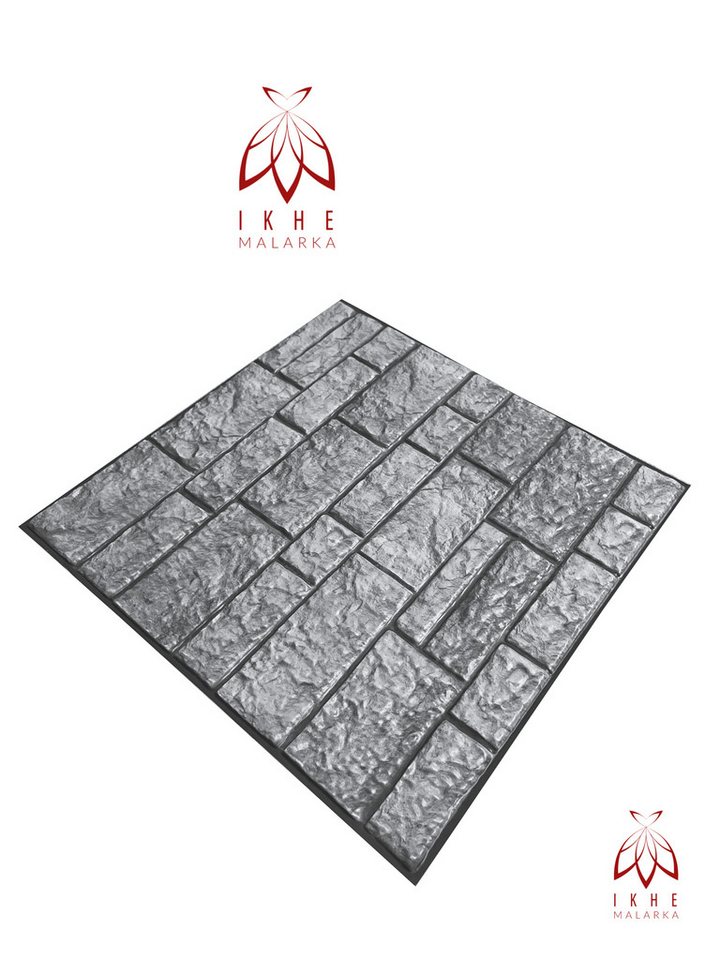 Thumbnail - IKHEMalarka 3D Wandpaneel Tapeten 3D Paneele PVC Schaum SELBSTKLEBEND, BxL: 30,00x30,00 cm, 0,09 qm, Tapete mit Steinopt...
