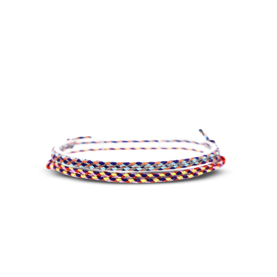 Made by Nami Fußketten Set Surfer Fußband 2er Set Boho Fußkettchen Baumwolle Damen & Mädchen (Set, 2), Unisex Verstellbar Wasserfest Geflochten