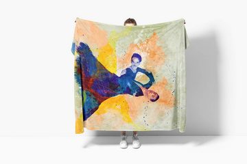 Sinus Art Handtücher SplashArt Sport Handtuch Strandhandtuch Saunatuch Kuscheldecke Kunstvoll Tanzpaar II Spor, Baumwolle-Polyester-Mix (1-St), Handtuch