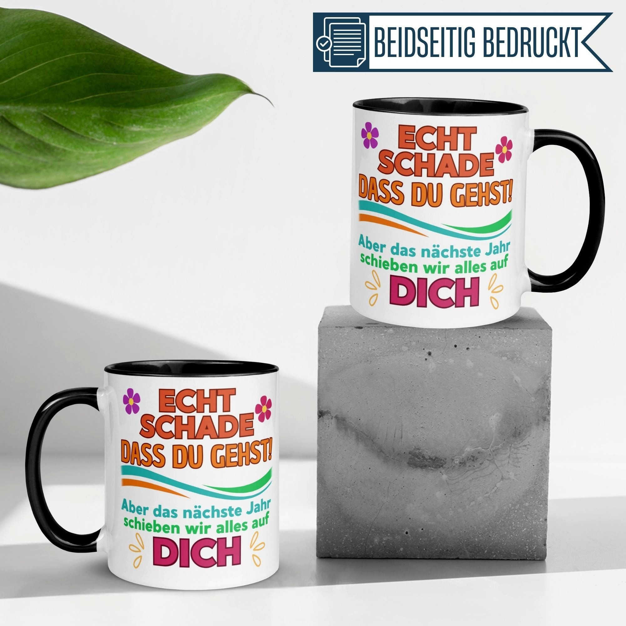 Momentals Tasse Abschiedsgeschenk Kollegen – Nächstes Jahr schieben wir alles auf dich, Gratis Versand · Links-&Rechtshänder · Spülmaschinenfest