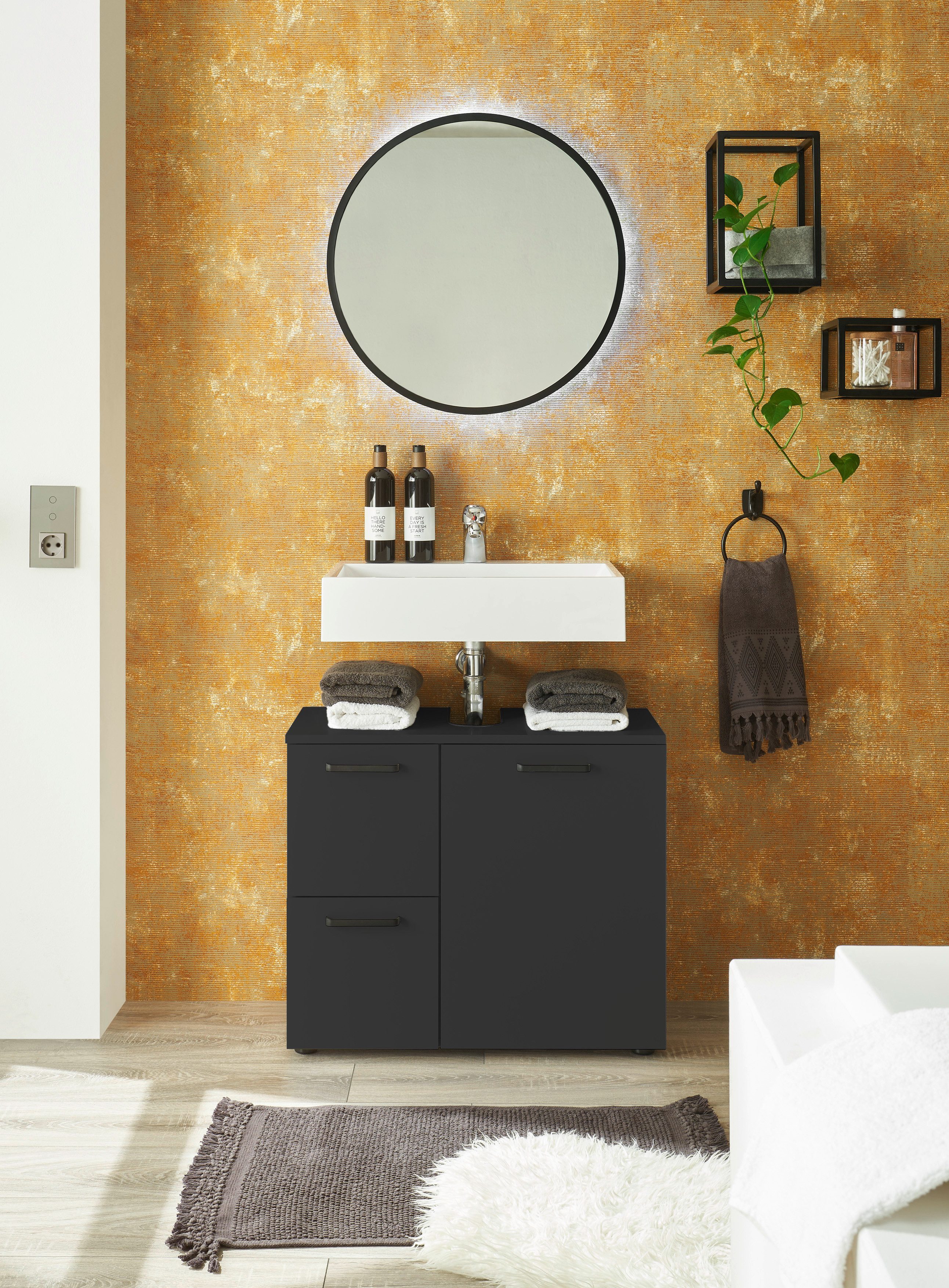 BASIC by Balculina Waschbeckenunterschrank Vanice, Badezimmerschrank B/H/T 70x60x35cm (1-St) Breite 70cm, Softclose, FSC-Mix 70%,Made in Europa