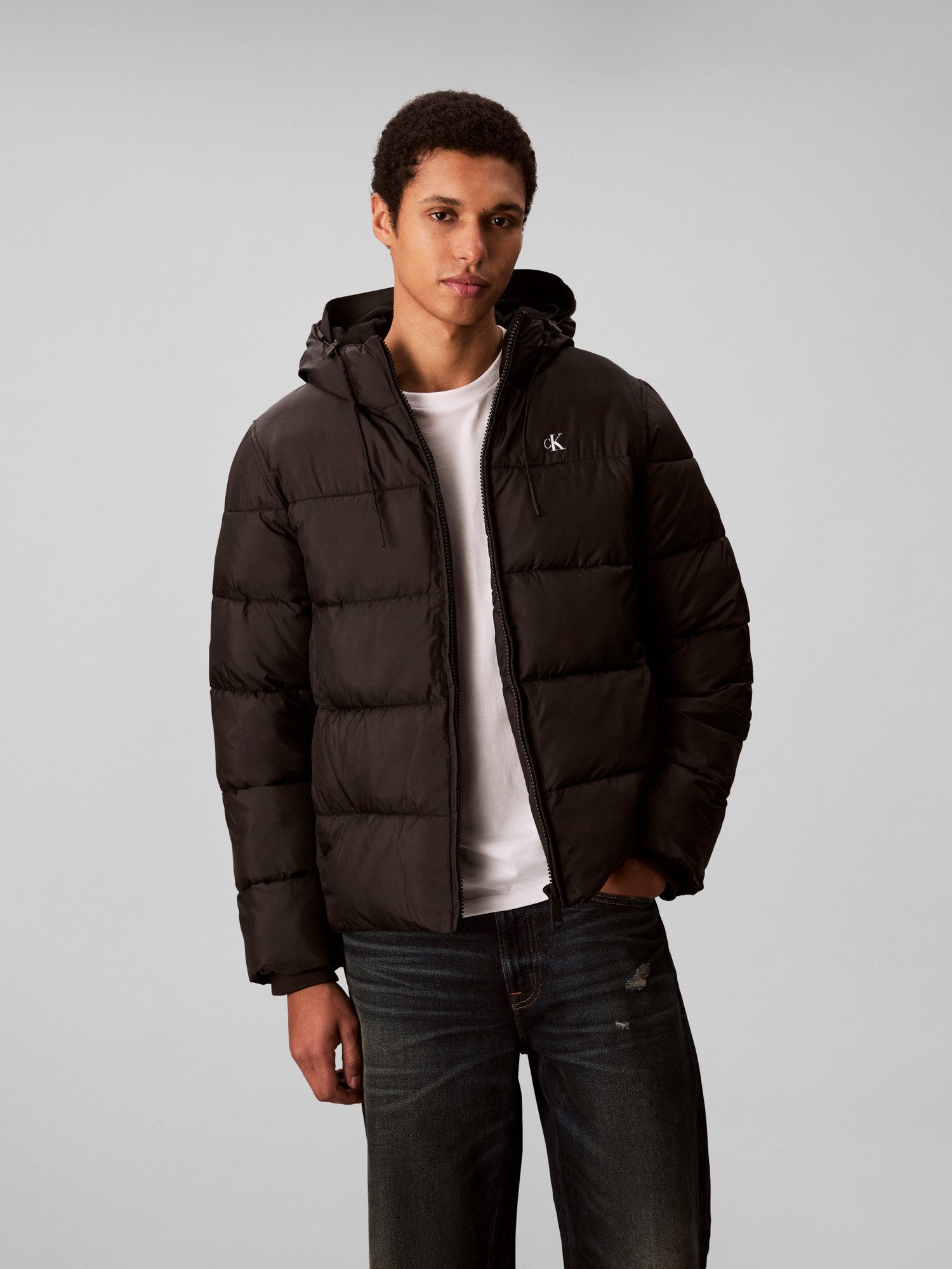 Calvin Klein Steppjacke Kapuze mit Kordelzug, regular fit günstig online kaufen