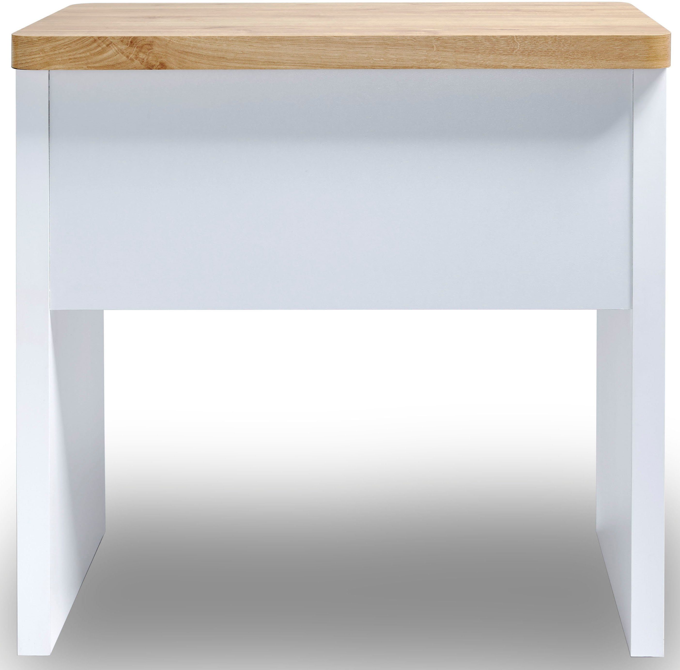 Kerneiche/Weiß | | Schreib-oder Jahnke Konsolentisch Schreibtisch Weiß CU-LIBRE 80, Kerneiche