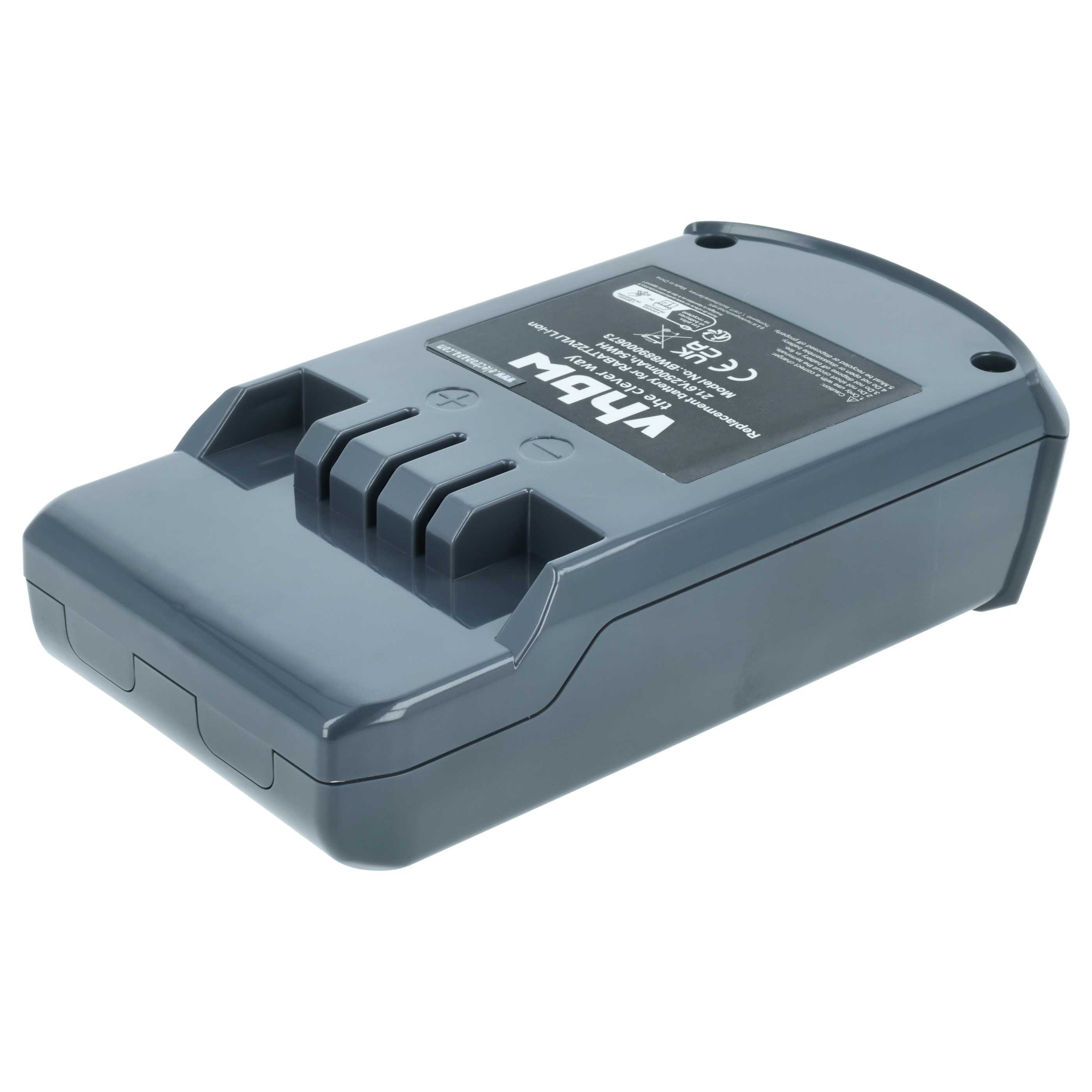 vhbw Ersatz für Hoover RABAT22VLI, RABATT22VLI, 6.20.40.01-0, 48023809 für Staubsauger-Akku Akku Li-Ion 2500 mAh (21,6 V, 1 St), Leistungsfähiger Austausch-Akku für Ihren Staubsauger