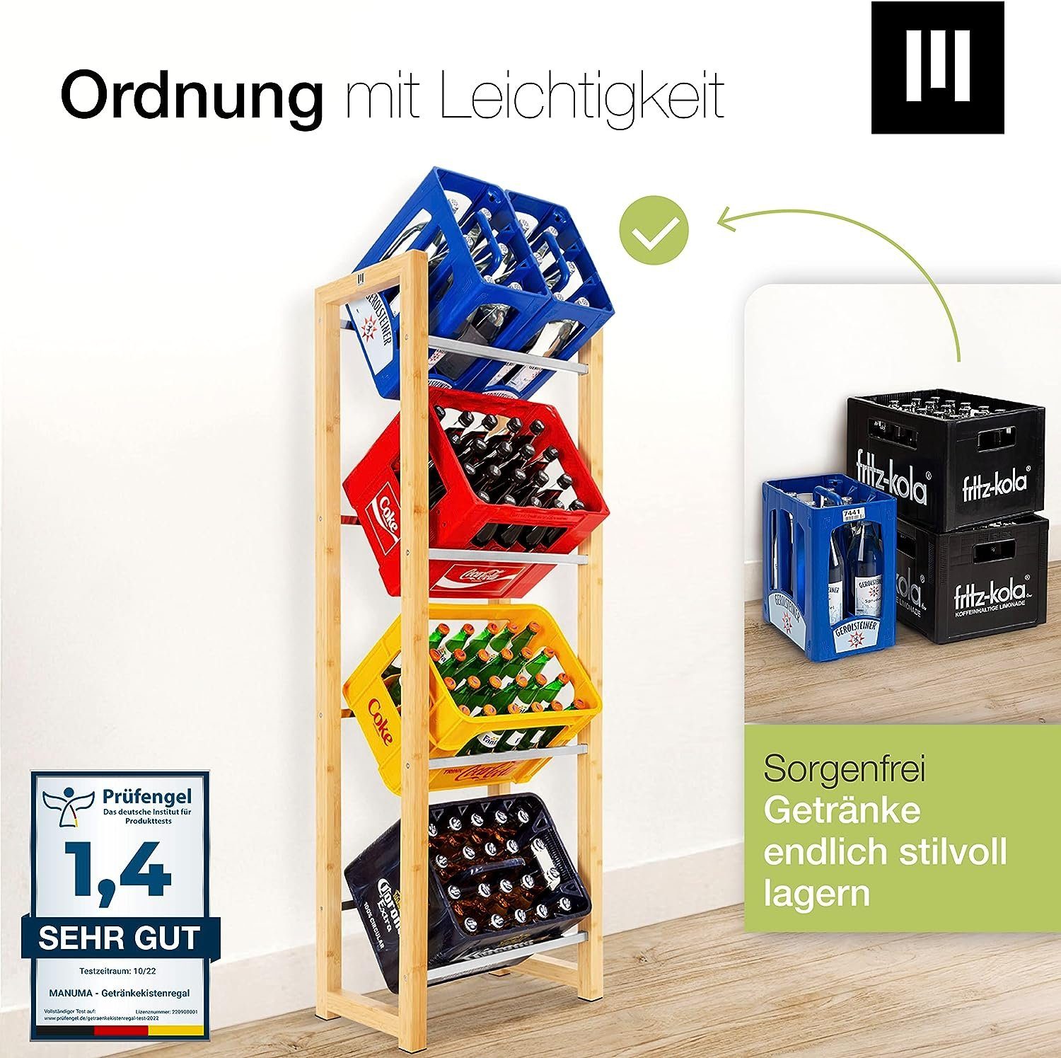 MANUMA® Standregal JAMES GETRÄNKEKISTENREGAL, Dein Getränkeregal günstig online kaufen