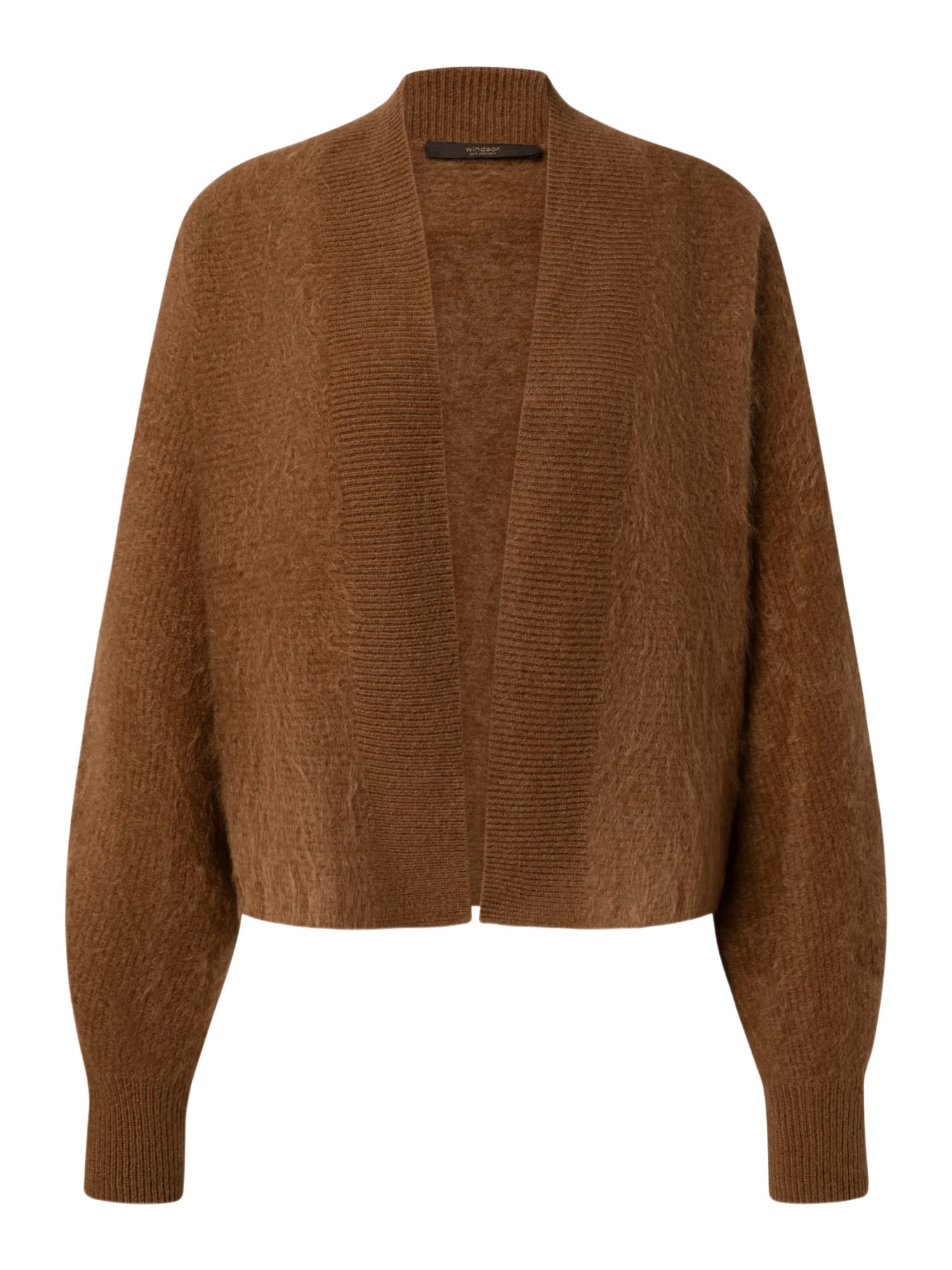 Windsor Strickschal, braun,Casual,Kaschmir,Unifarben,V-Ausschnitt,Langarm,Regular Fit