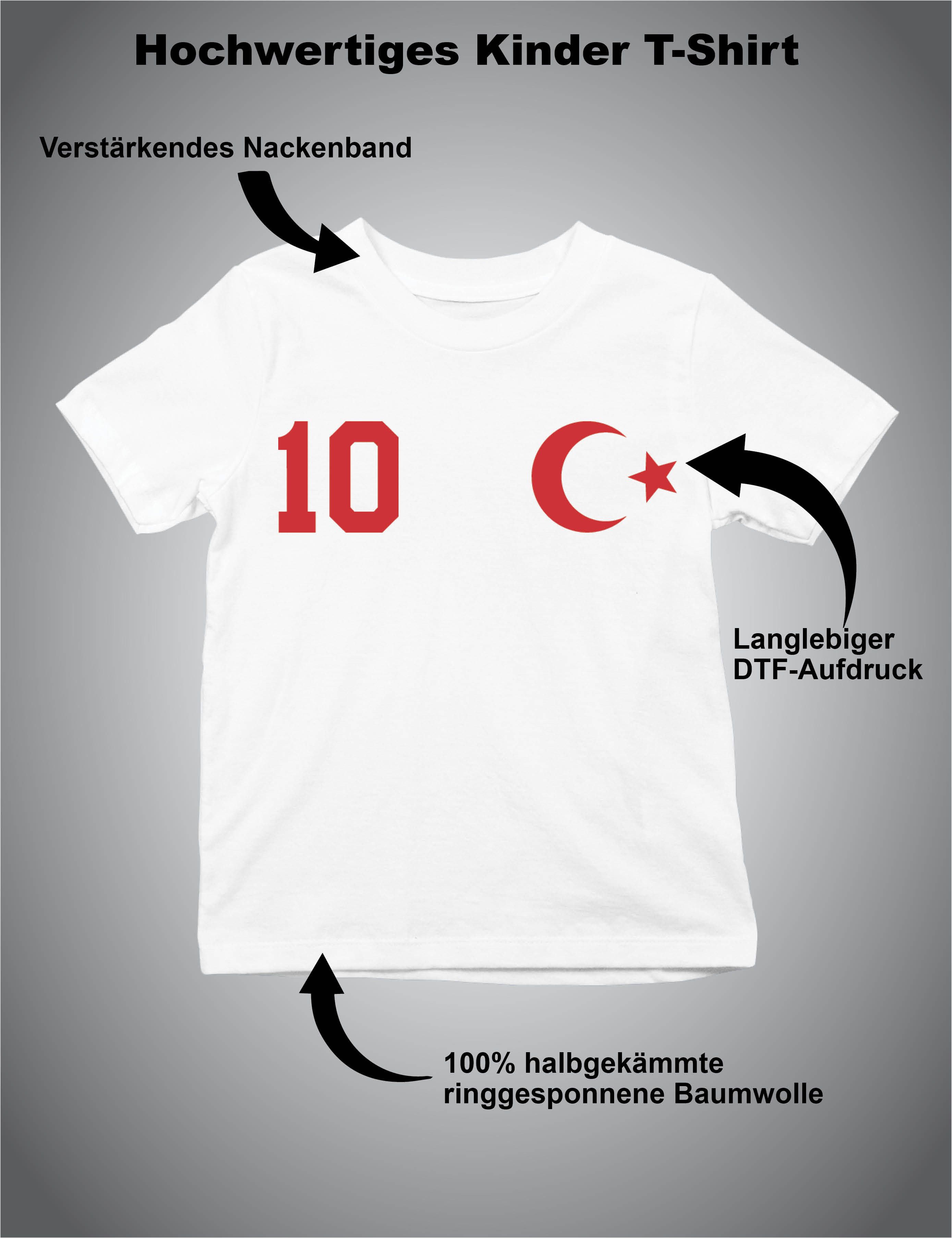 Youth Designz T-Shirt Türkei Kinder T-Shirt im Fußball Trikot Look mit trendigem Motiv