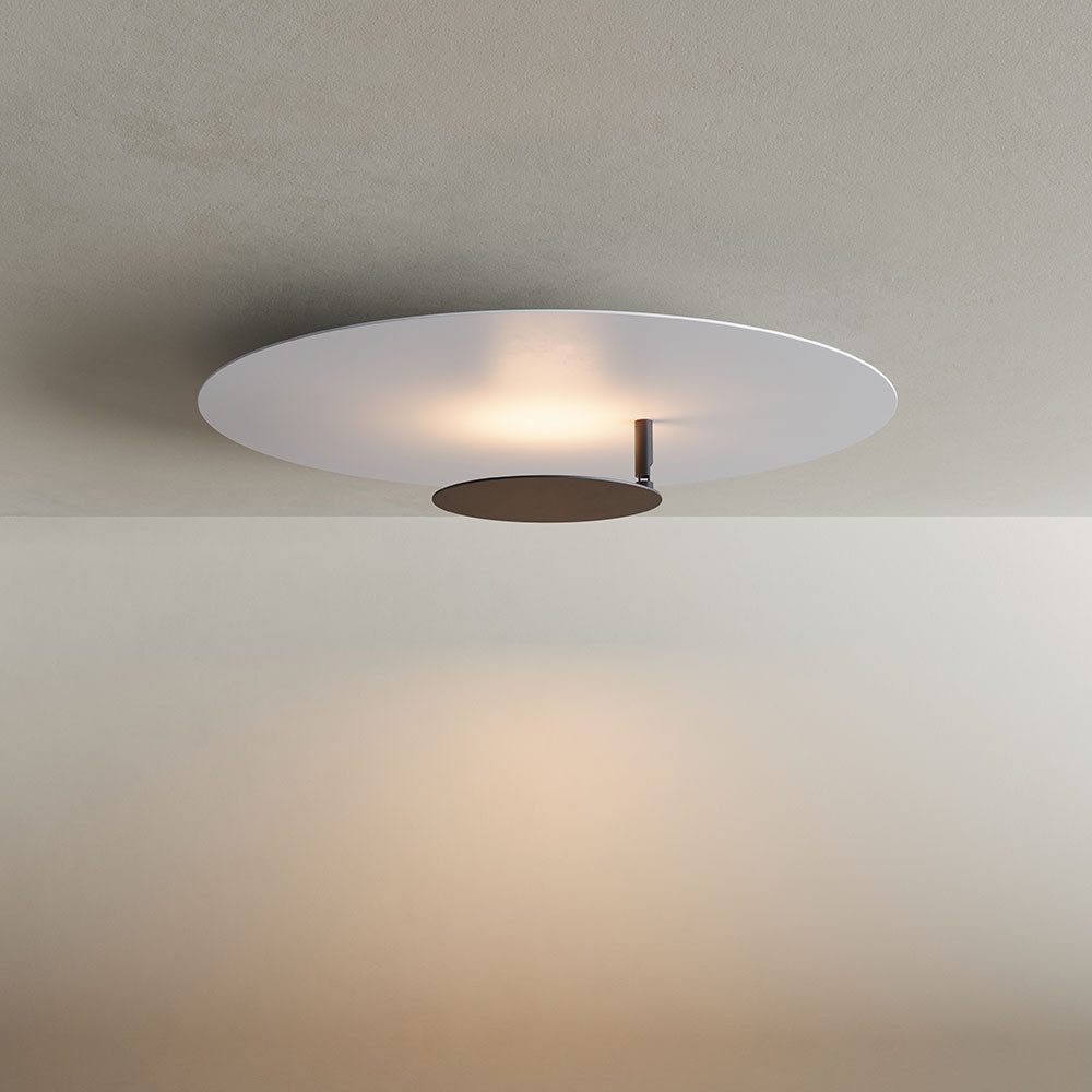 s.luce Deckenleuchte LED Wandlampe Deckenlampe Plate Weiß, Warmweiß
