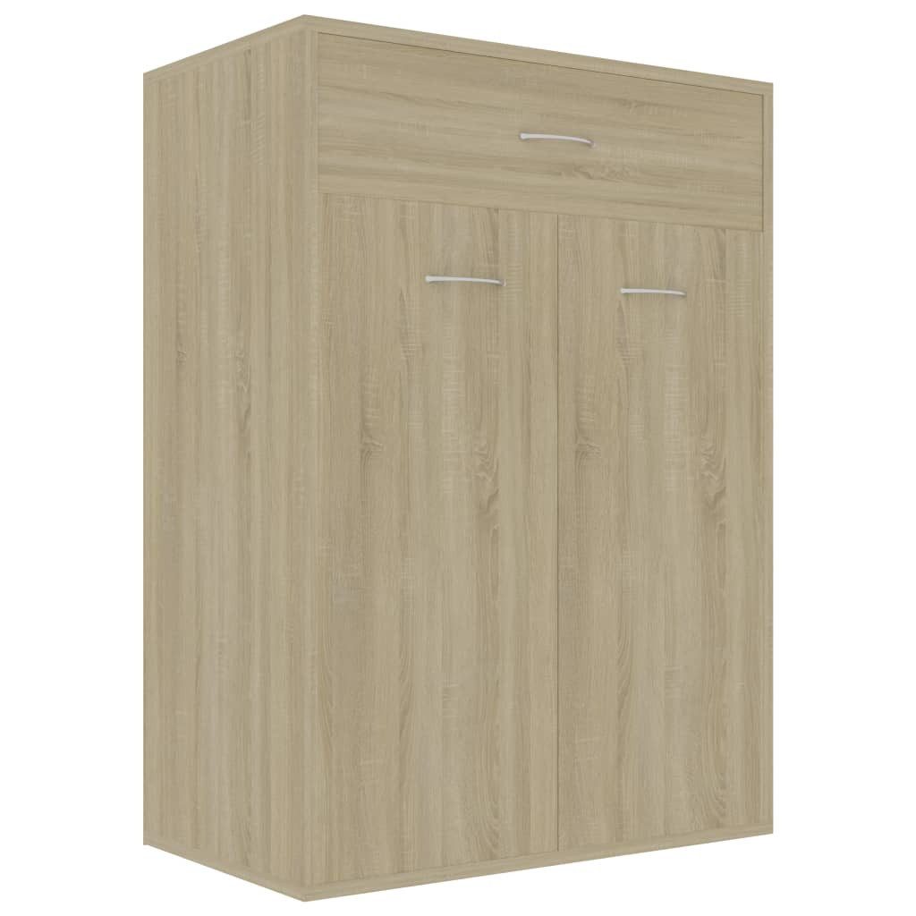 vidaXL Schuhschrank NA Schuhschrank Sonoma Eiche 60x35x84 cm Spanplatte