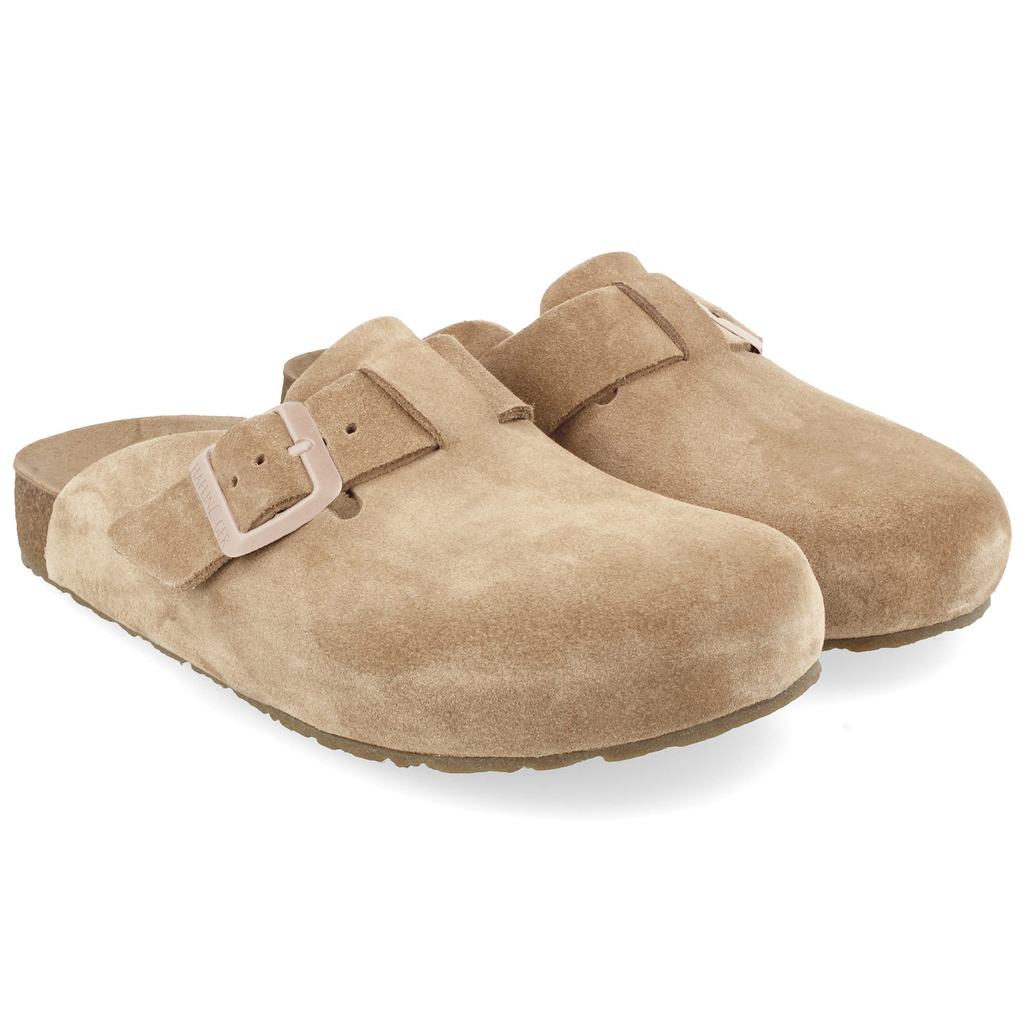 Haflinger Haflinger Porto Lederclog mit Korkfußbett Lederdecksohle Unisex Hausschuh