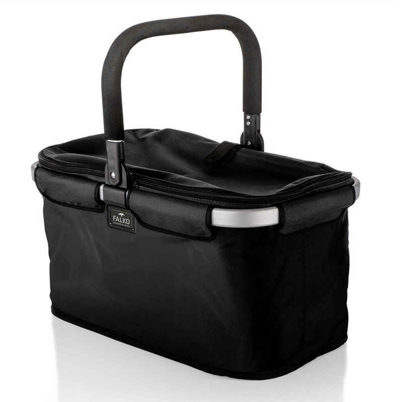 Genius Einkaufskorb Falko Premium Tragekorb Picknickkorb, Lunchkorb Shopping Bag 22 L für Ausflug Camping
