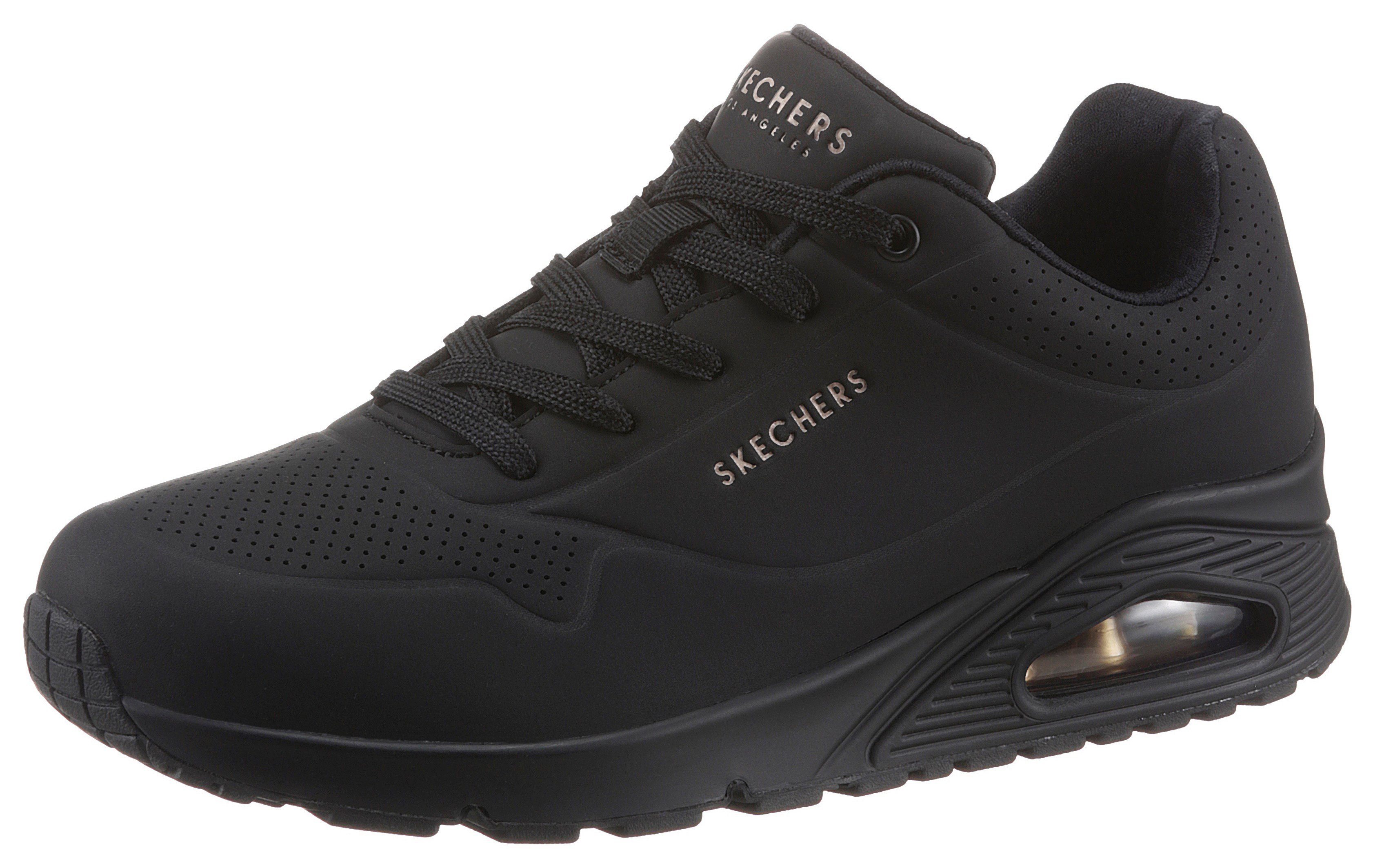 Skechers Uno - Stand on Air Wedgesneaker Freizeitschuh, Halbschuh, Schnürschuh mit feiner Perforation