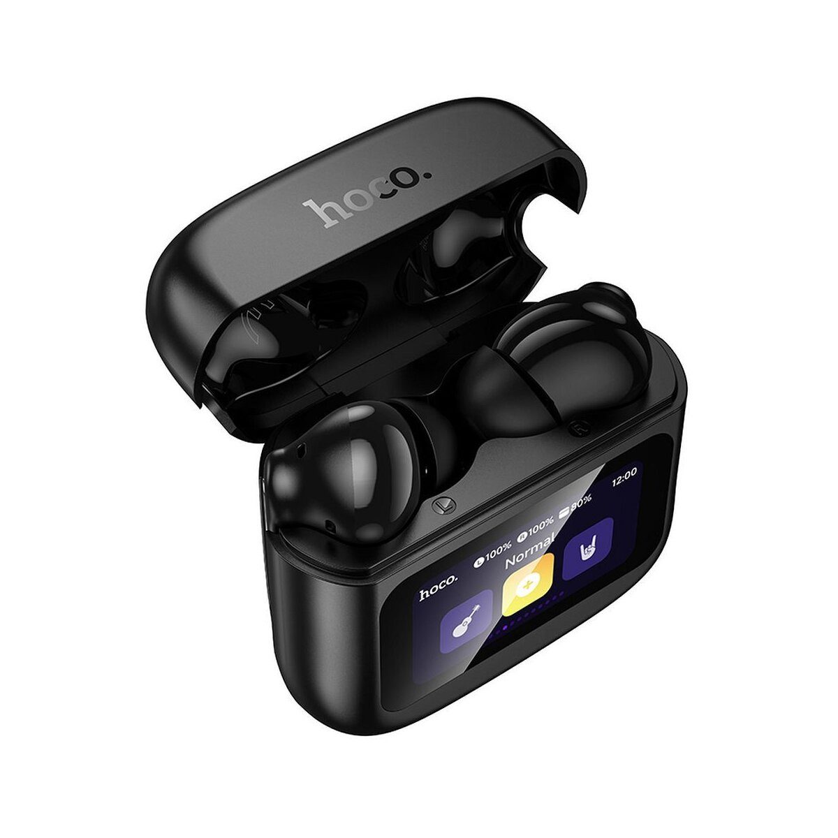 hoco. HOCO EQ14 TWS Bluetooth Kopfhörer Touchscreen Case Schwarz Bluetooth-Kopfhörer