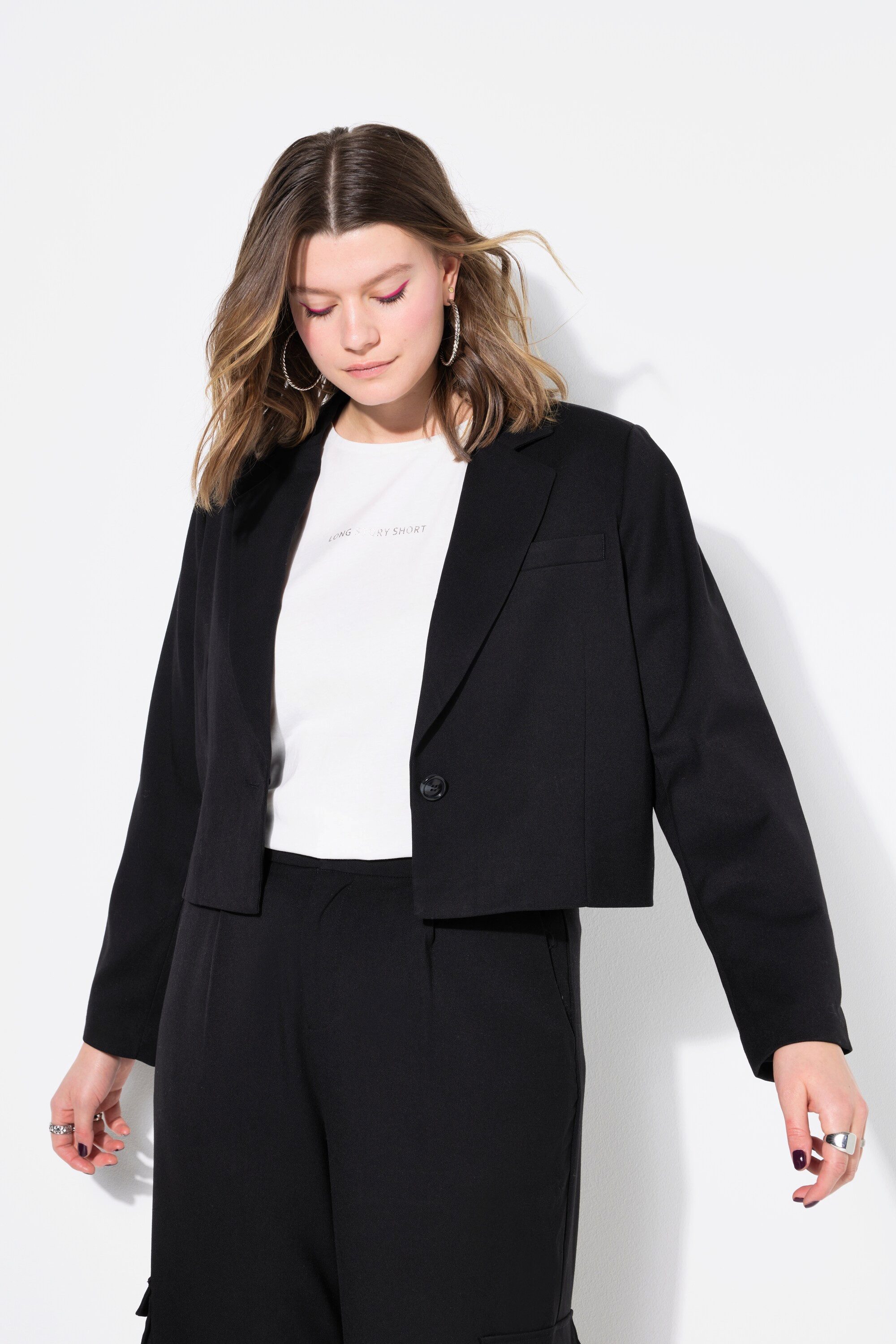 Blusenblazer Blazer Loose Fit cropped