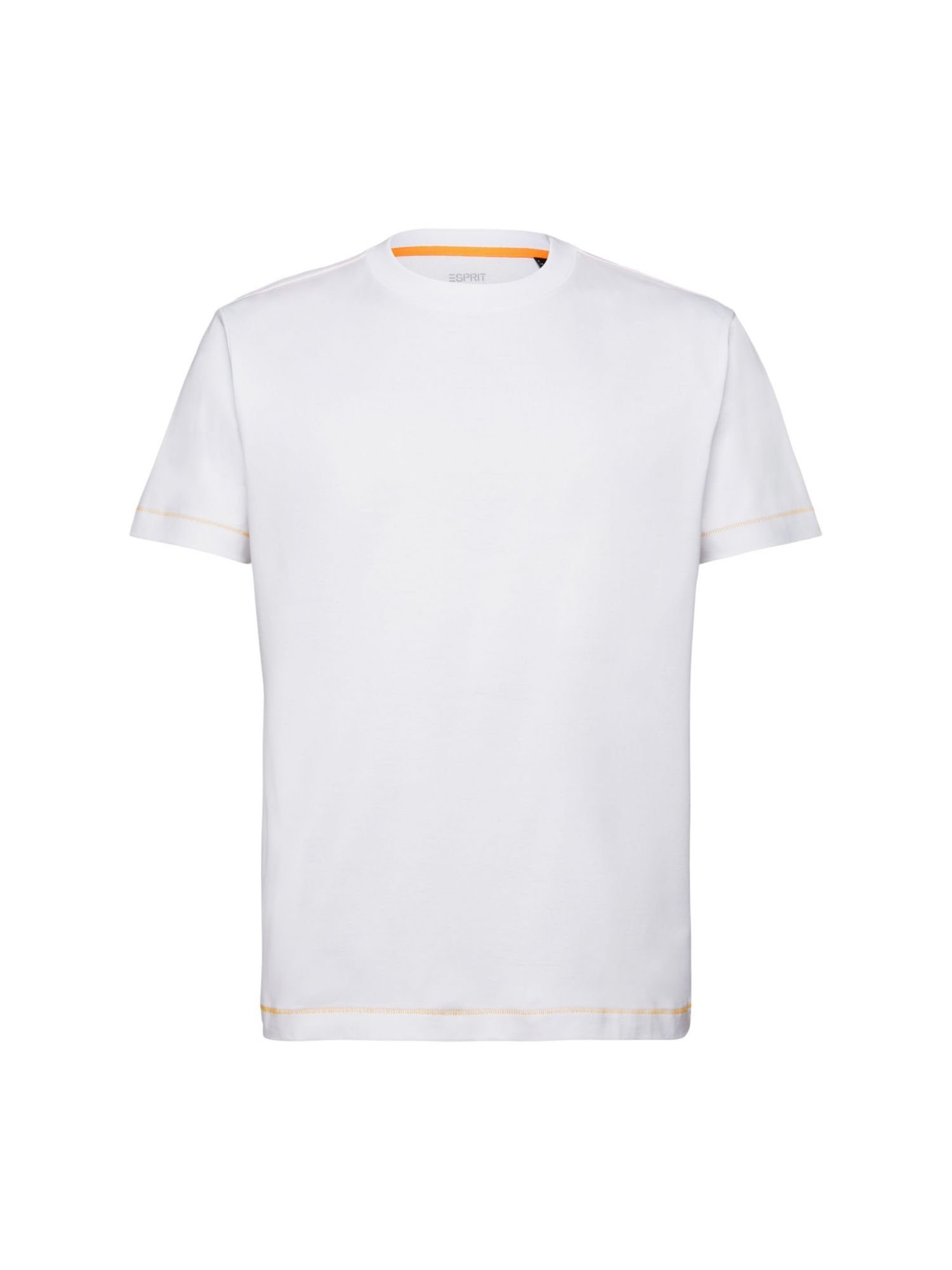 Esprit Collection T-Shirt Rundhals-T-Shirt aus Jersey, 100 % Baumwolle (1-tlg) WHITE