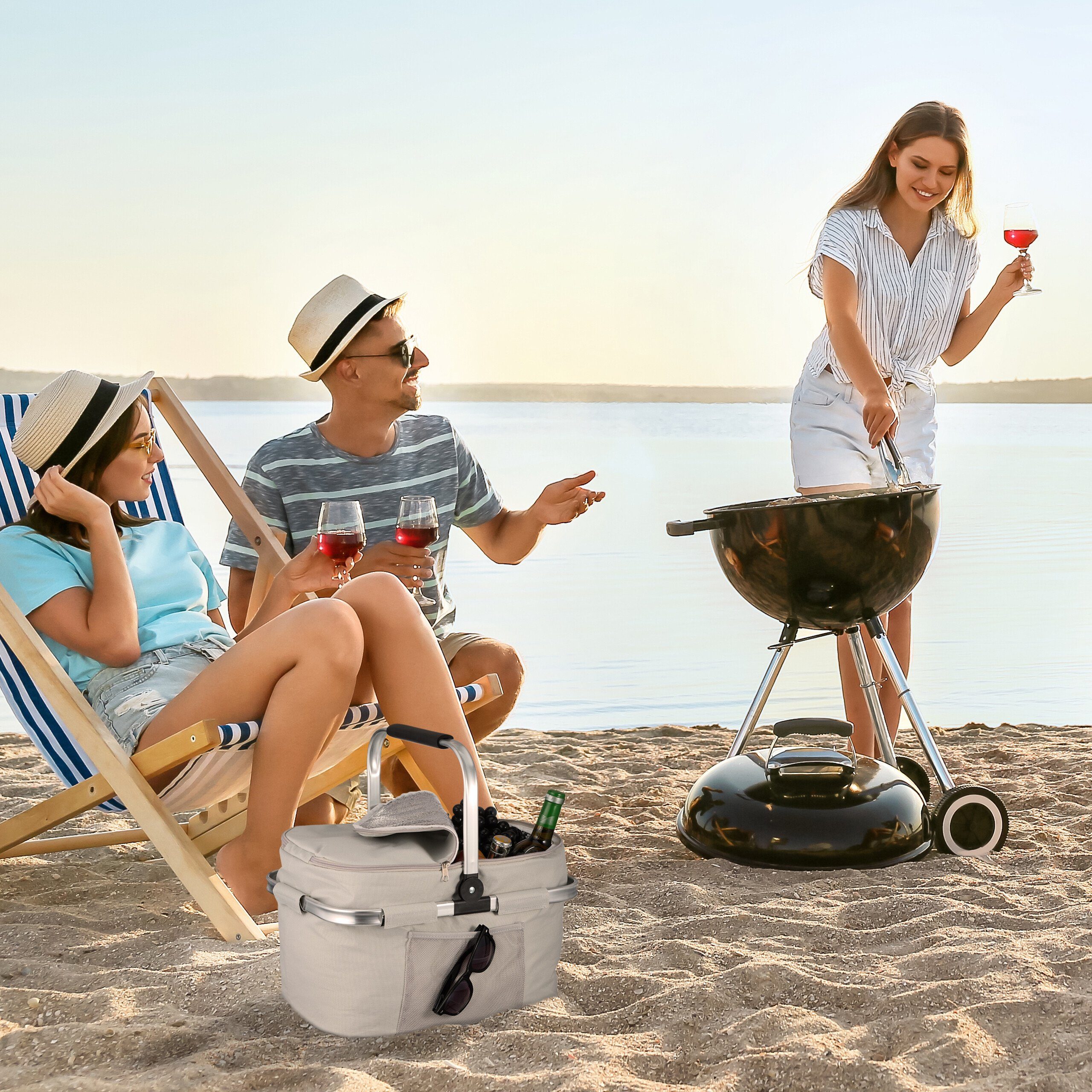 relaxdays Einkaufskorb Isolierter Einkaufskorb