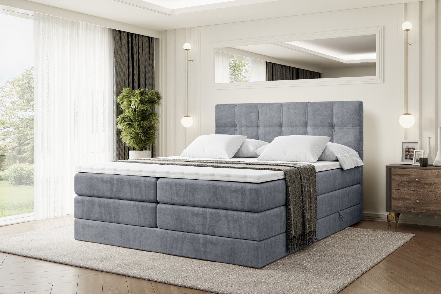 ALTDECOR Boxspringbett MARCE KING (Multipocket-Matratze H4, günstig online kaufen