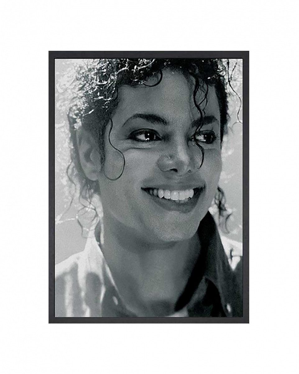 TPFLiving Kunstdruck (OHNE RAHMEN) Poster - Leinwand - Wandbild, Michael Jackson - Kunstdrucke in schwarz-weiß - (Rocksänger - Soul -Leinwand Wohnzimmer, Leinwand Bilder, Kunstdruck), Leinwand bunt - Größe 13x18cm