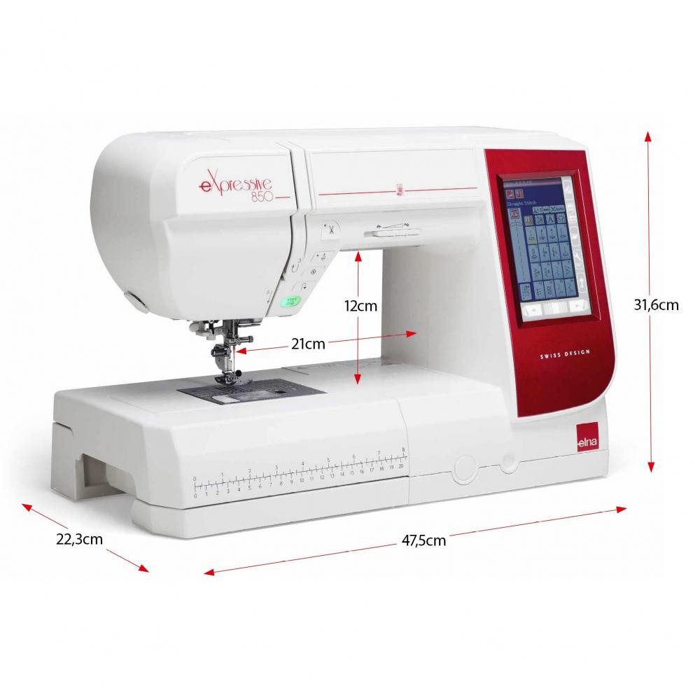 Elna Stickmaschine - eXpressive 850 Kombi-Maschine (Nähen/Sticken)