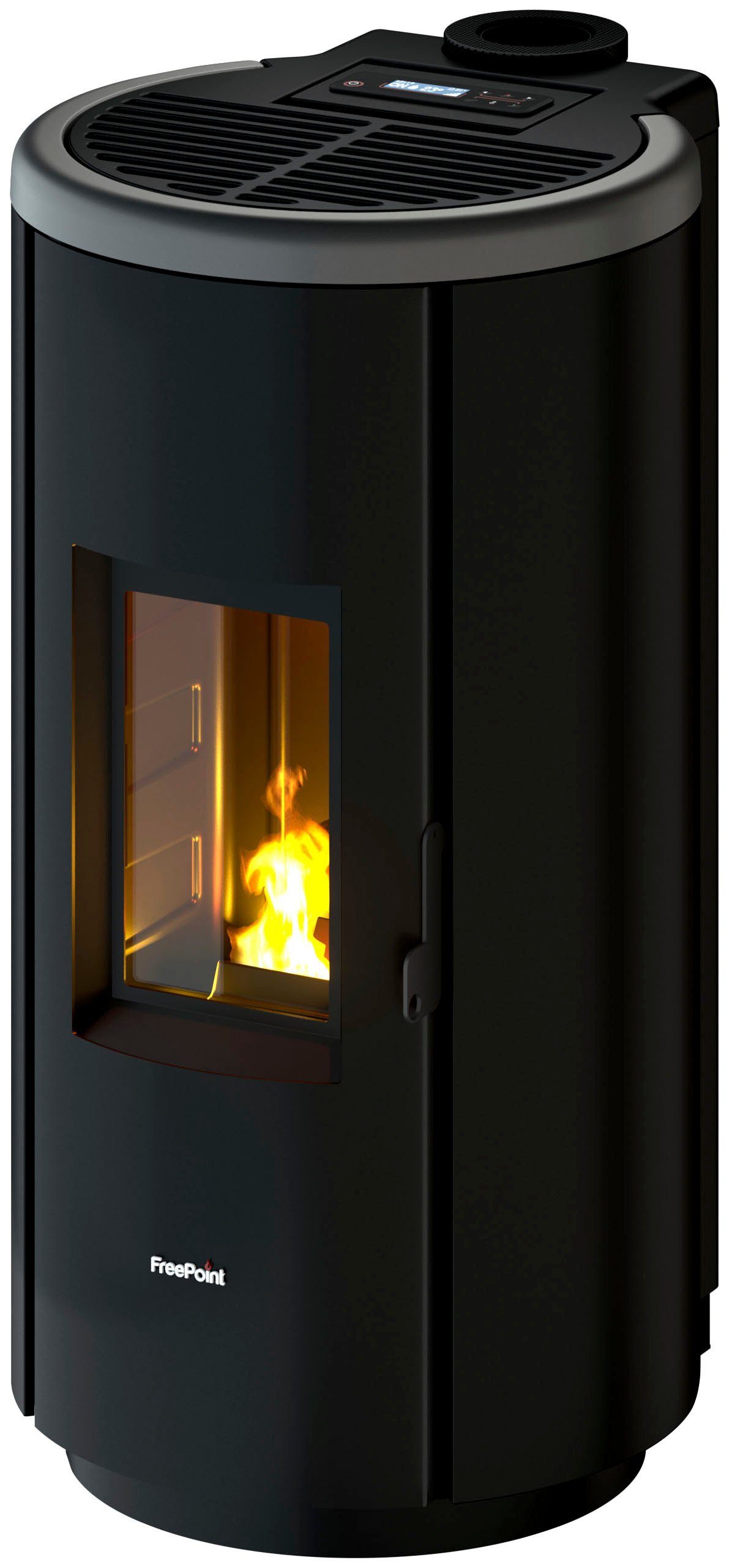 Freepoint Pelletofen Chrome 7, 7,7 kW, Zeitbrand