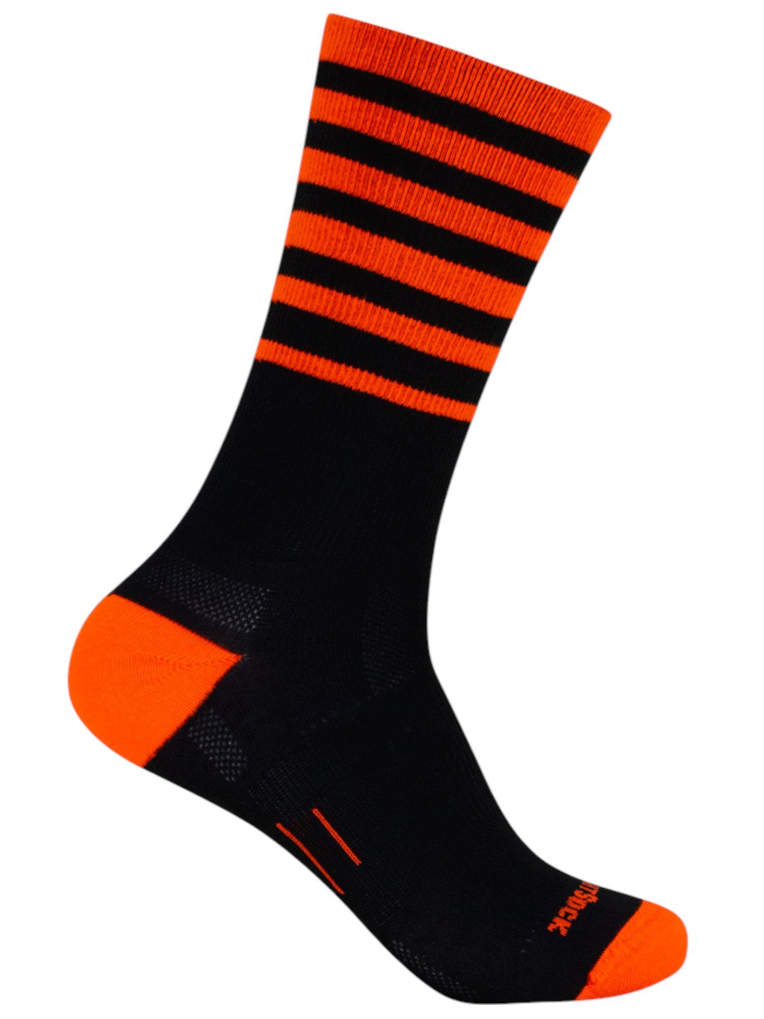 Wrightsock Wandersocken Crew Eco Explore (Anti-Blasen-Socke) schwarz/orange - 1 Paar