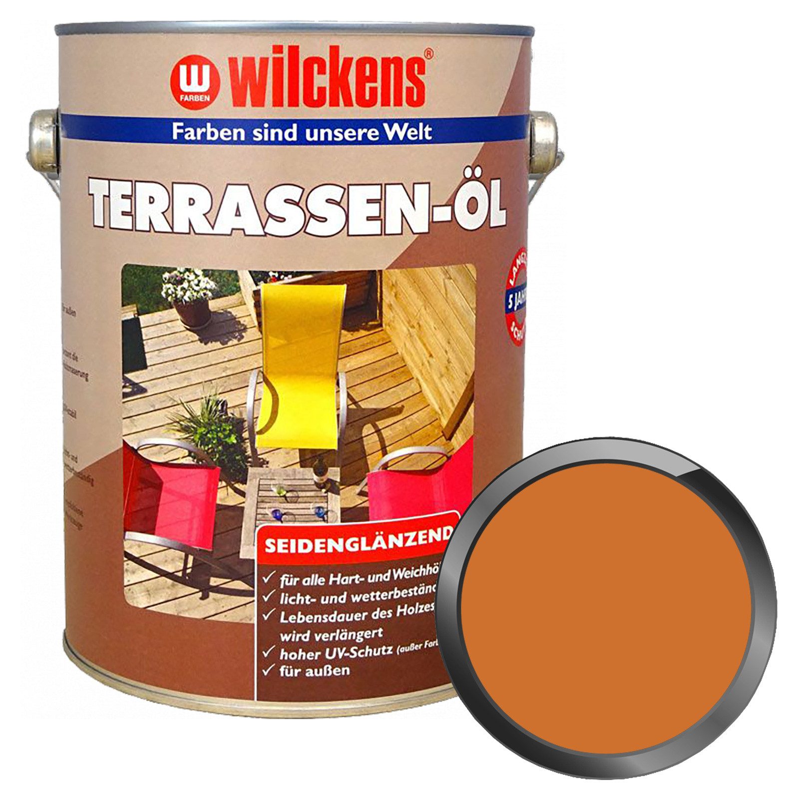 Wilckens Farben Holzöl Terrassen-Öl - 2.5 Liter