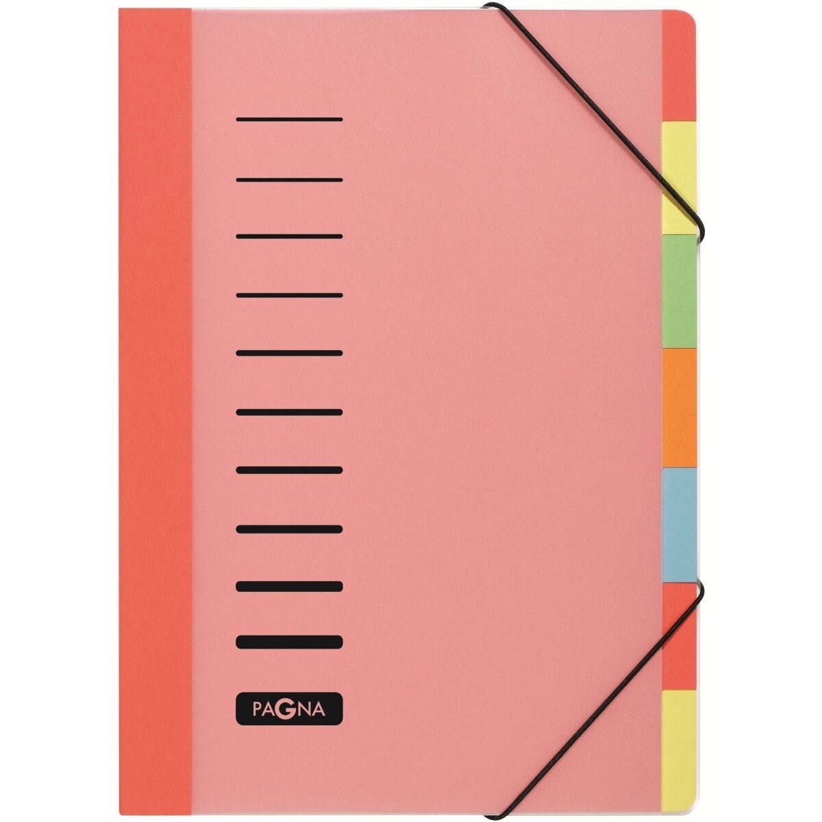 PAGNA Organisationsmappe Ordnungsmappe Deskorganizer Lucy Basic 7 Fächer PP transparent