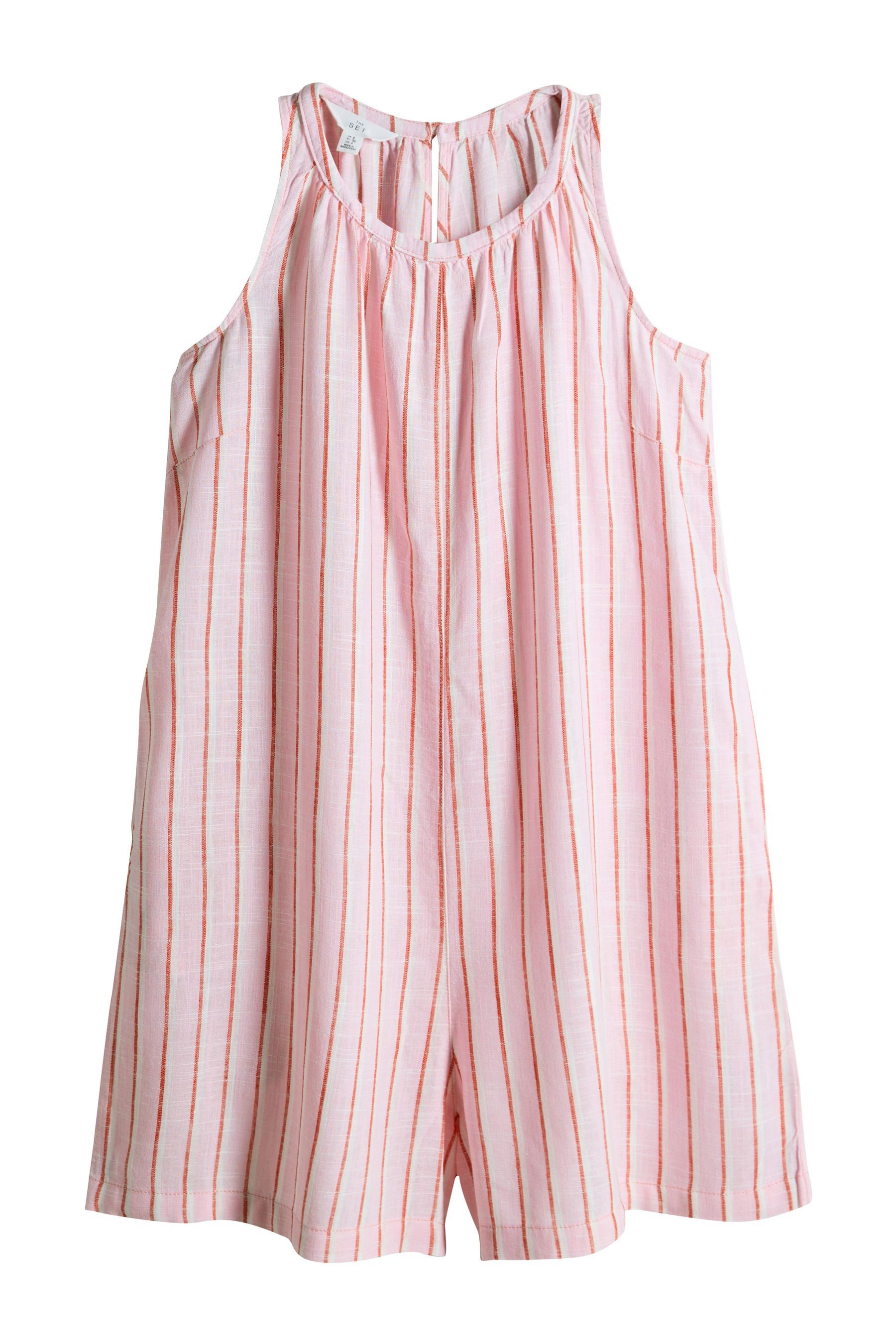 The Set Playsuit 2er-Pack The Set ausgestellte Playsuits mit Leinen (2-tlg) günstig online kaufen