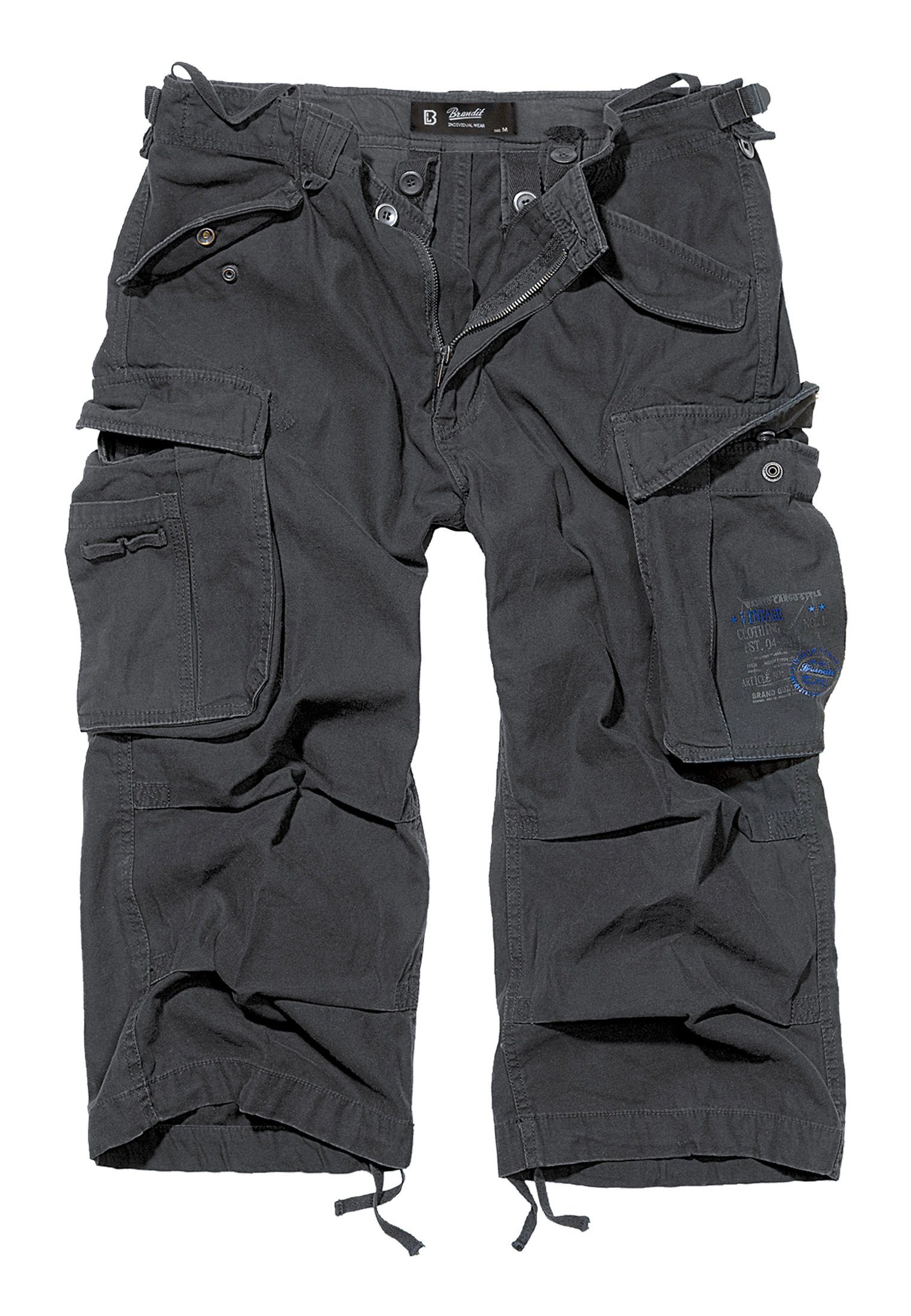 Brandit Stoffhose Herren Industry Shorts Cargo Vintage black (1-tlg) 3/4