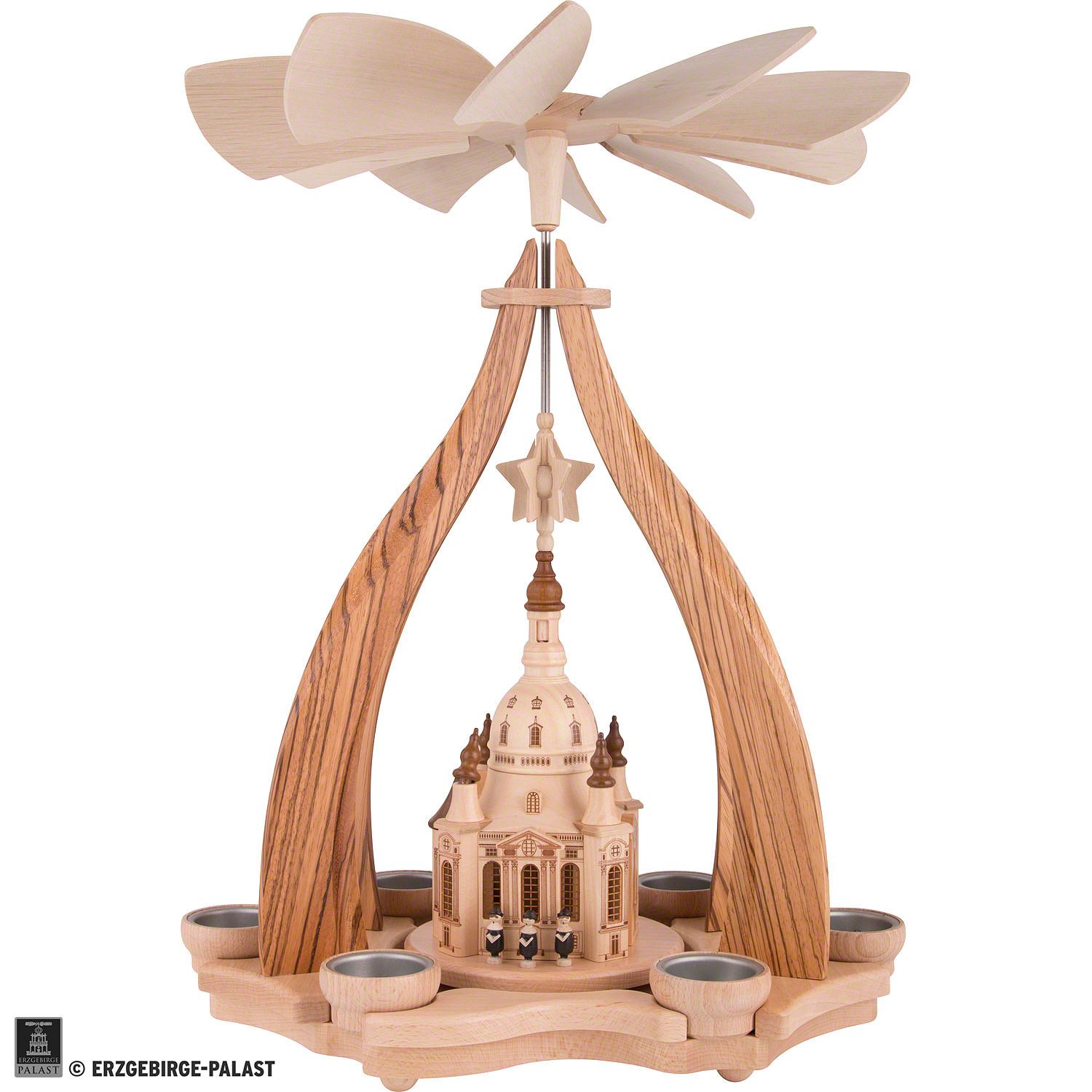 Zeidler Holzkunst Weihnachtspyramide 1-stöckige Pyramide Frauenkirche ...