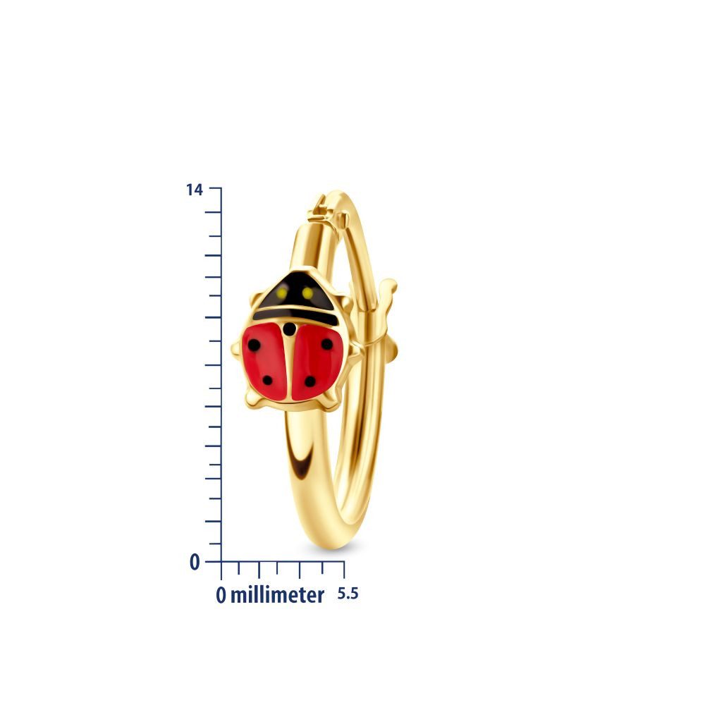 Miore Paar Creolen MBC926E für Kinder aus 9K (375) Gelbgold 14 mm x 5,5 mm, - Made in Italy