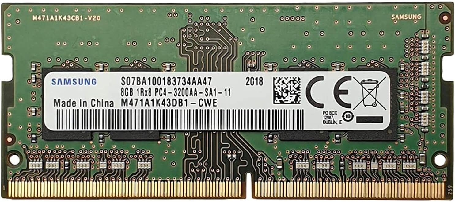 SiQuell 8GB DDR4 3200MHz PC4-25600 1,2V 1Rx8 260-Pin SODIMM M471A1K43DB1-CWE Laptop-Arbeitsspeicher