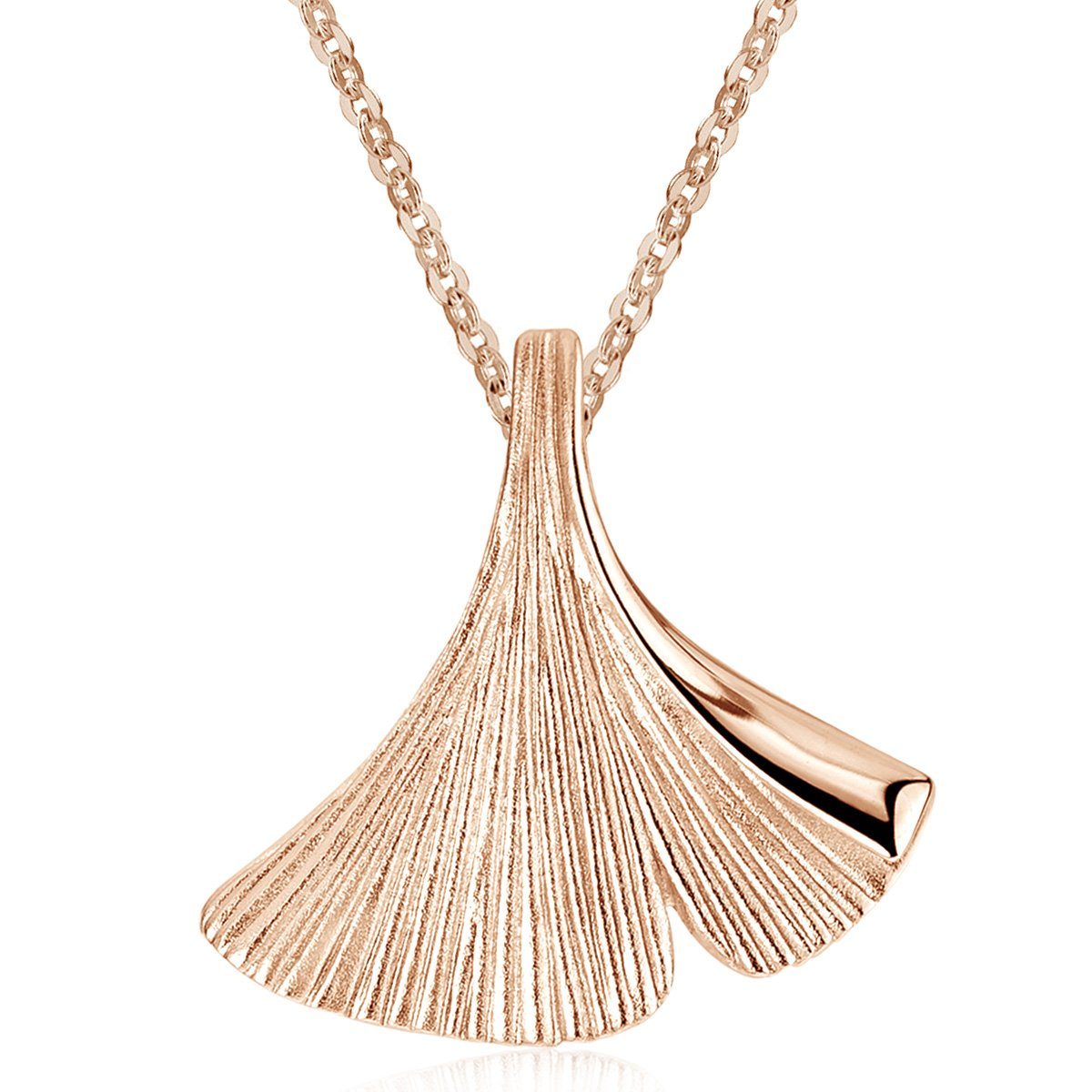 Materia Kettenanhänger Gingko / Gingkoblatt Blatt Rosegold KA-12, 925 Sterl günstig online kaufen