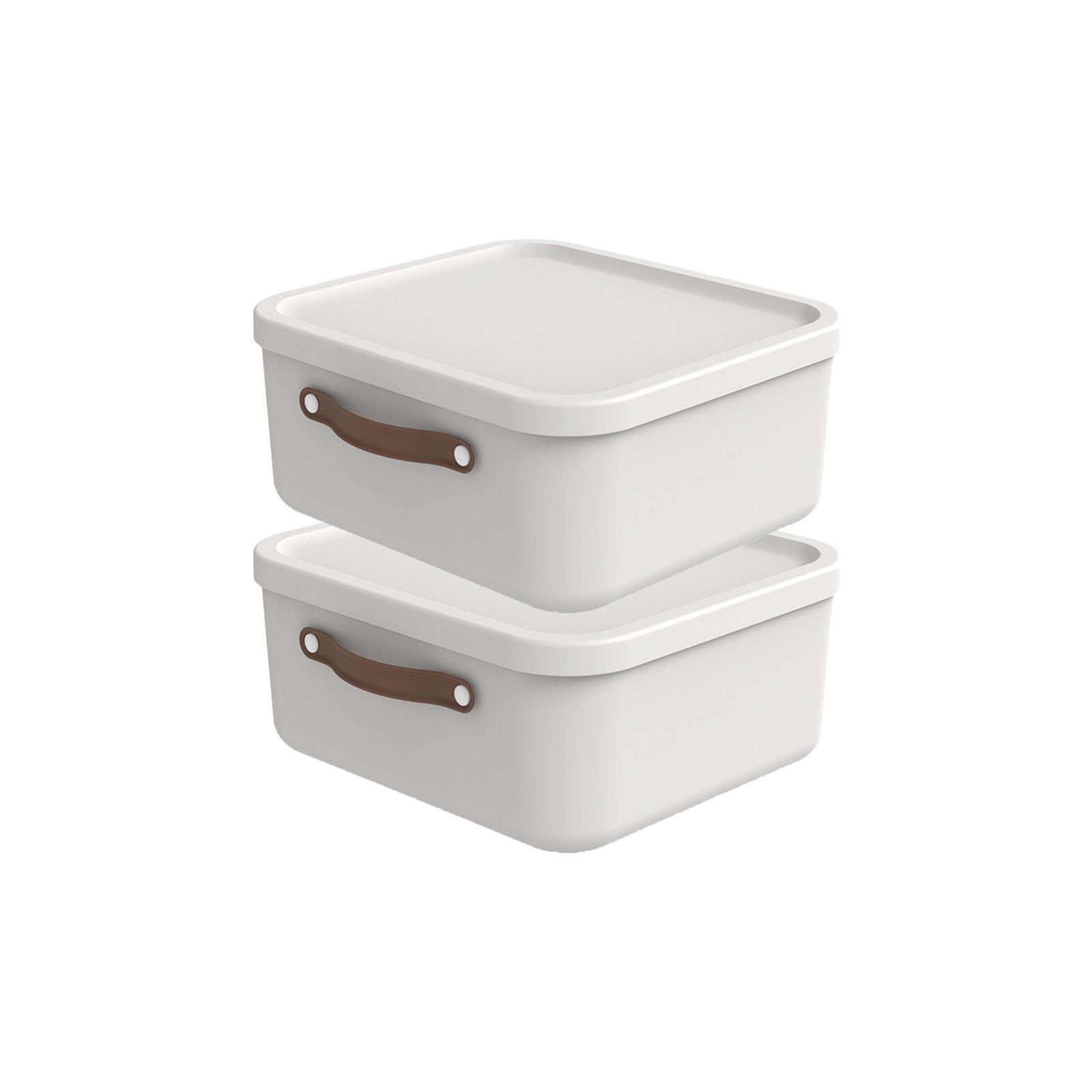 ROTHO Aufbewahrungsbox 2er-Set Kiste mit Deckel Maloja 20l (Aufbewahrungsset, 2er-Set)